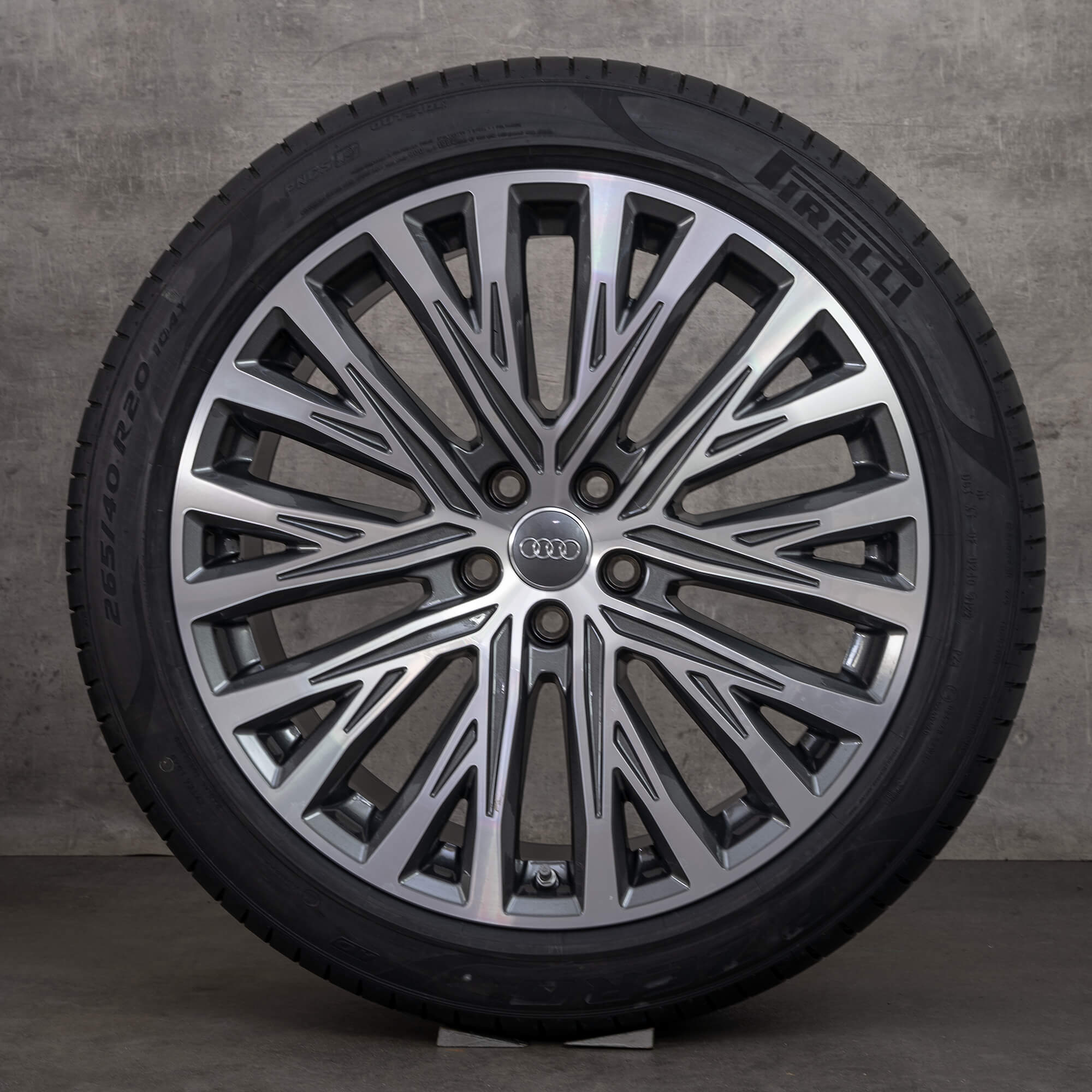 Original Audi A8 S8 Felgen 20 Zoll 4N D5 Sommerräder 4N0601025BF anthrazit glanzgedreht