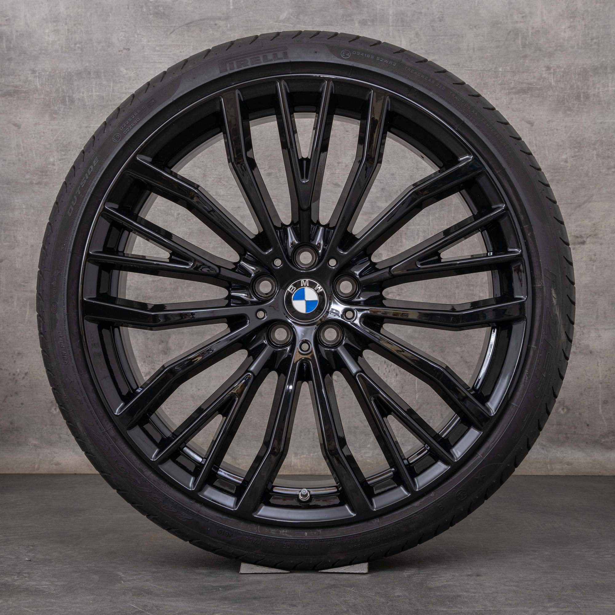 Oryginalne felgi BMW serii 6 7 21 cali G11 G12 G32 GT koła letnie stylizacja 687 6877018 6877019 czarny połysk