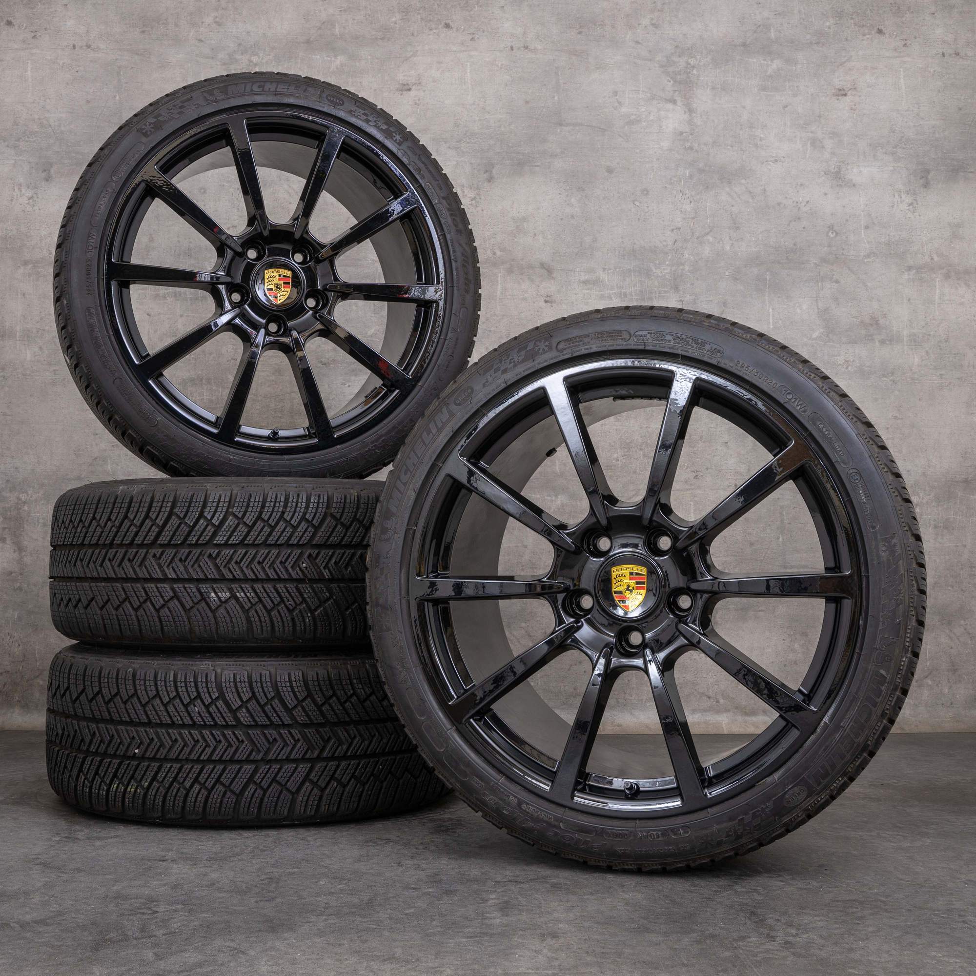 Jantes originais Porsche 911 de 20 polegadas 991 Carrera & S jantes verão 99136216130 99136216630 preto brilhante