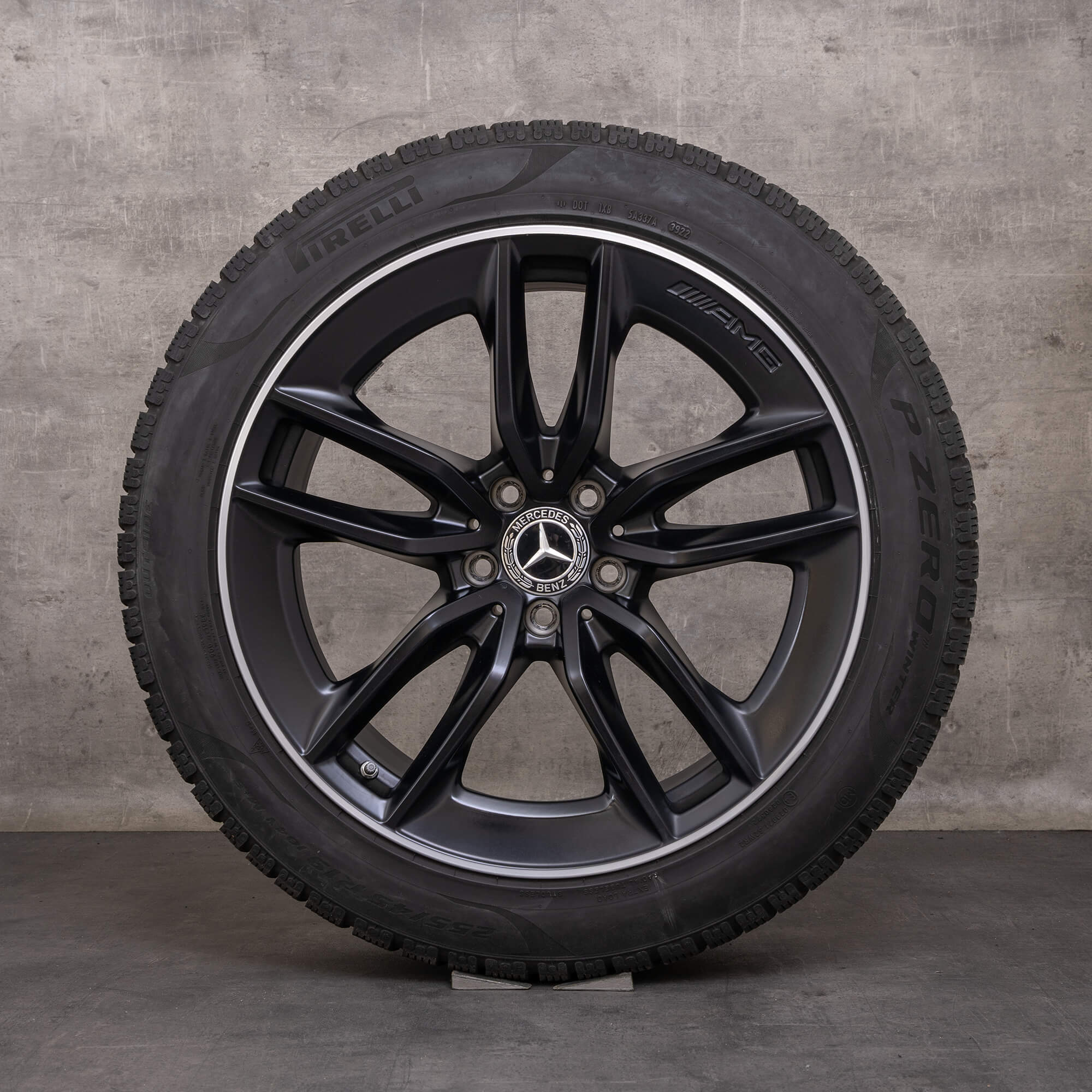 OEM Mercedes Benz GT 43 53 63 & S 4Matic AMG Winterrder 19 inch X290 4-Trer rims A2904010200 black satin finished