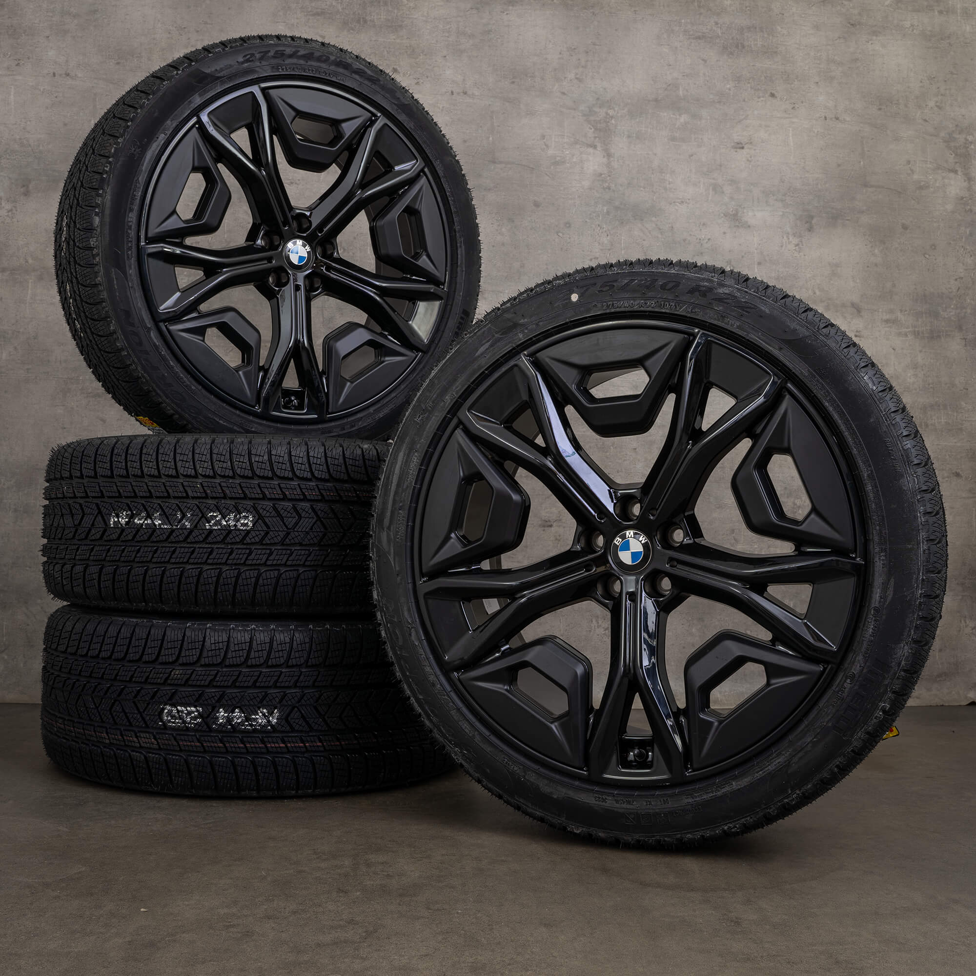 Originální zimni alu kola BMW iX 22 palcové i20 ráfky styl 1021 5A02659 černý vysoký lesk NOVINKA