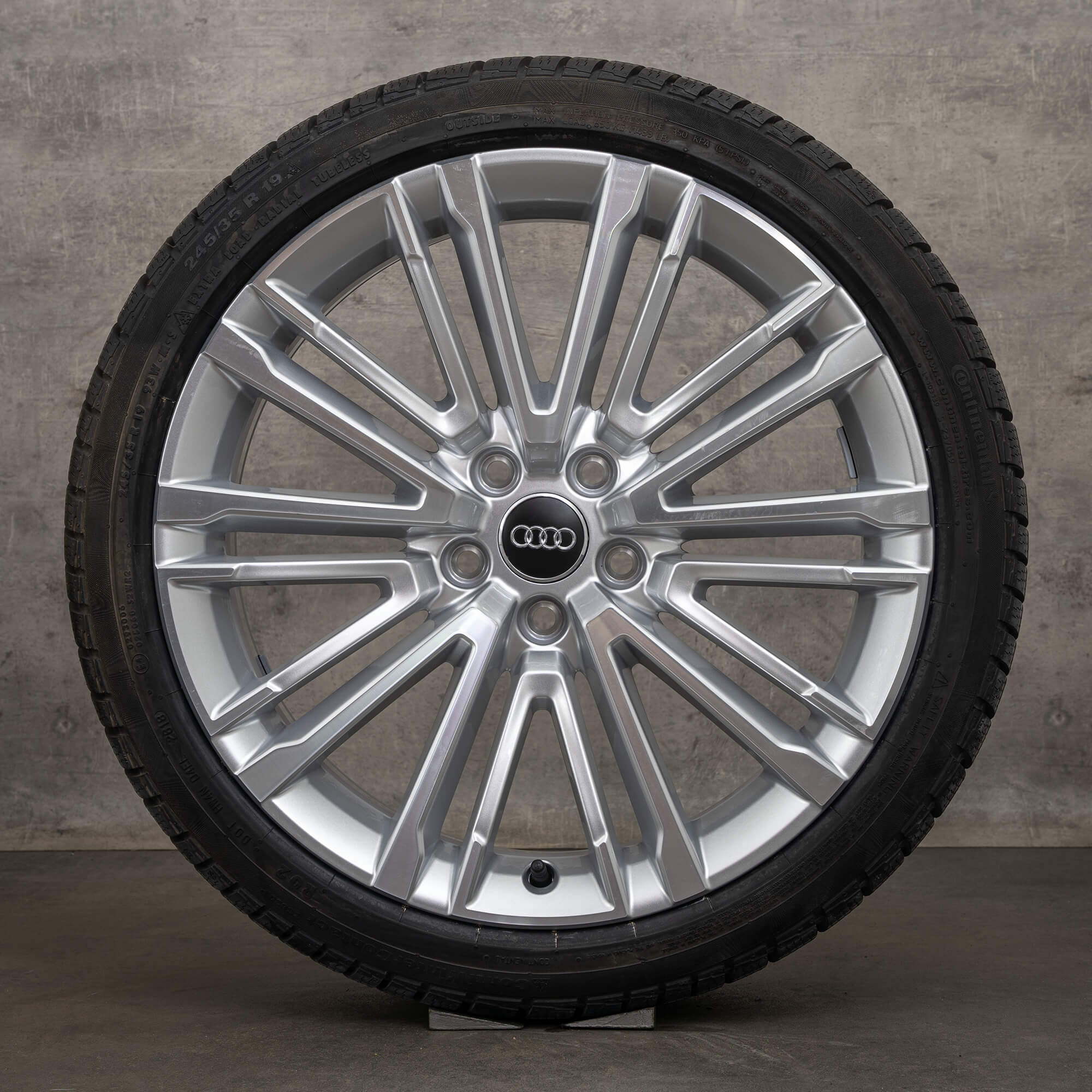 OEM Audi A4 S4 winter wheels 19 inch B9 8W rims 8W0601025BE silver high gloss NEW