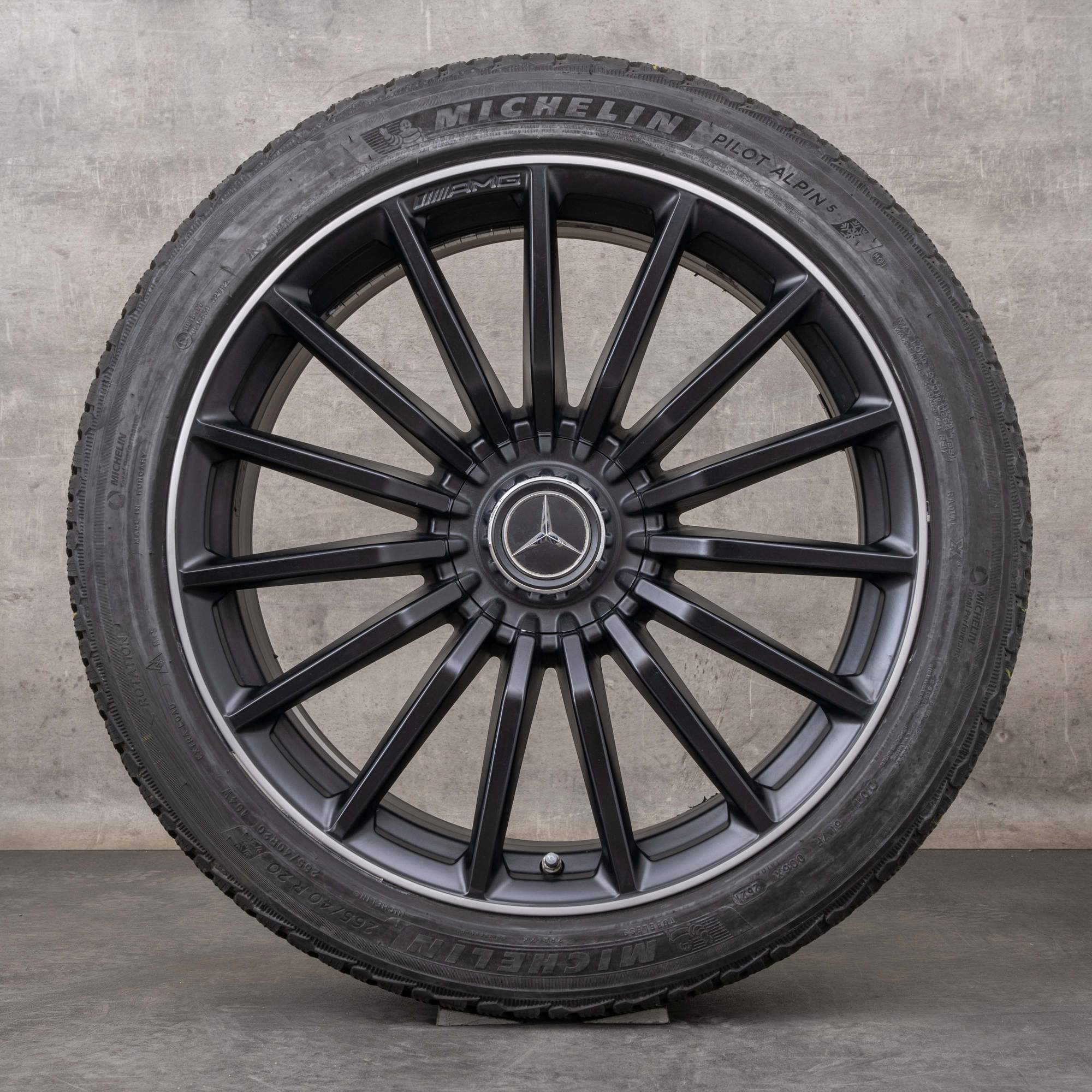 Original Mercedes Benz GT 43 53 63 & S 4Matic+ AMG vinterhjul 20 tum X290 4-dörrars fälgar A2904010600 A2904010700 svart matt glansig svarvad