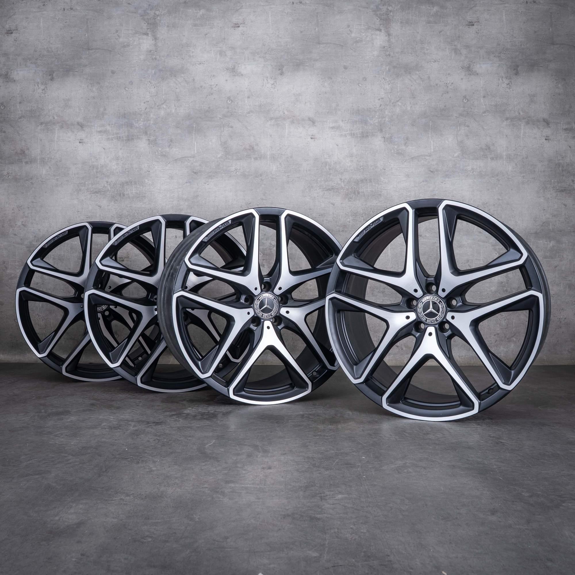 Originele Mercedes Benz GLE 53 63 AMG 4Matic+ velgen 21 inch X167 C167 Hybrid A1674014200 A1674014300 zwart mat gepolijst