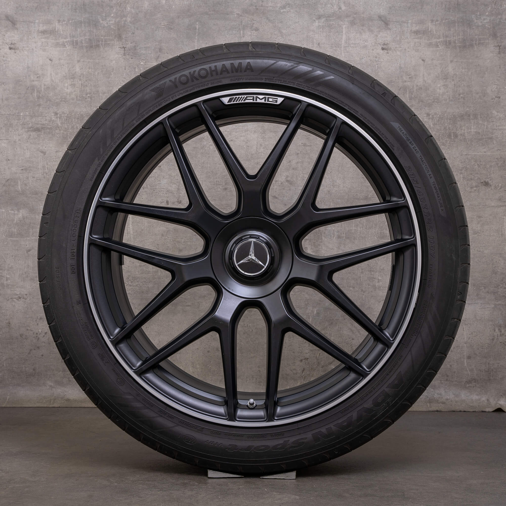 Originele Mercedes Benz GLE 53 AMG velgen 22 inch V167 zomerwielen A1674014400 A1674014500 zwart mat glanzend gedraaid