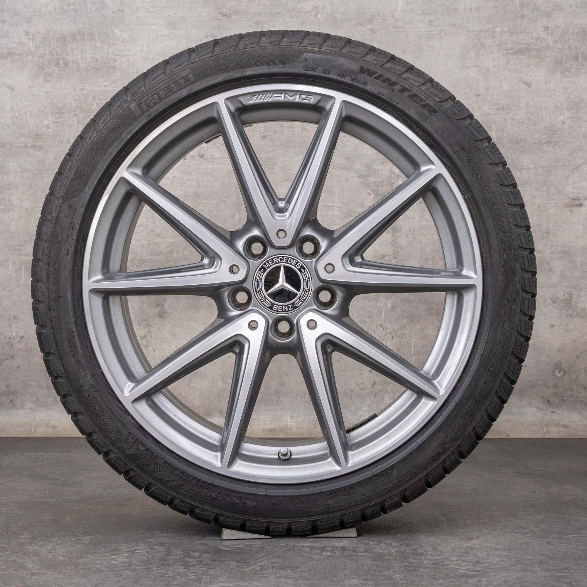 Originales Mercedes Benz Clase A A45 CLA45 AMG llantas 18 pulgadas 250 Sport W176 W117 ruedas de verano A1764010800 gris himalaya pulido brillante