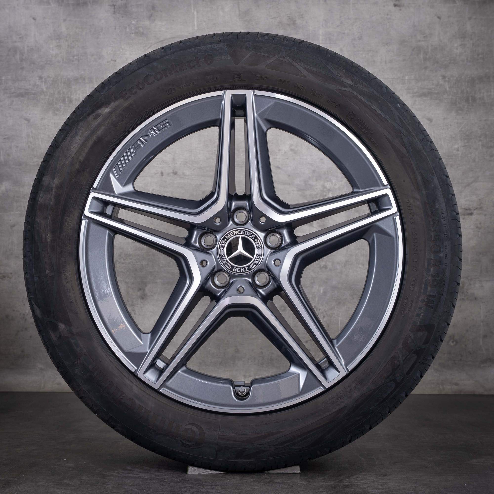 Jante originale Mercedes-Benz GLA GLB de 19 inci H247 X247 pentru anvelope de vară A2474011500 himalaya grey glanzgedreht