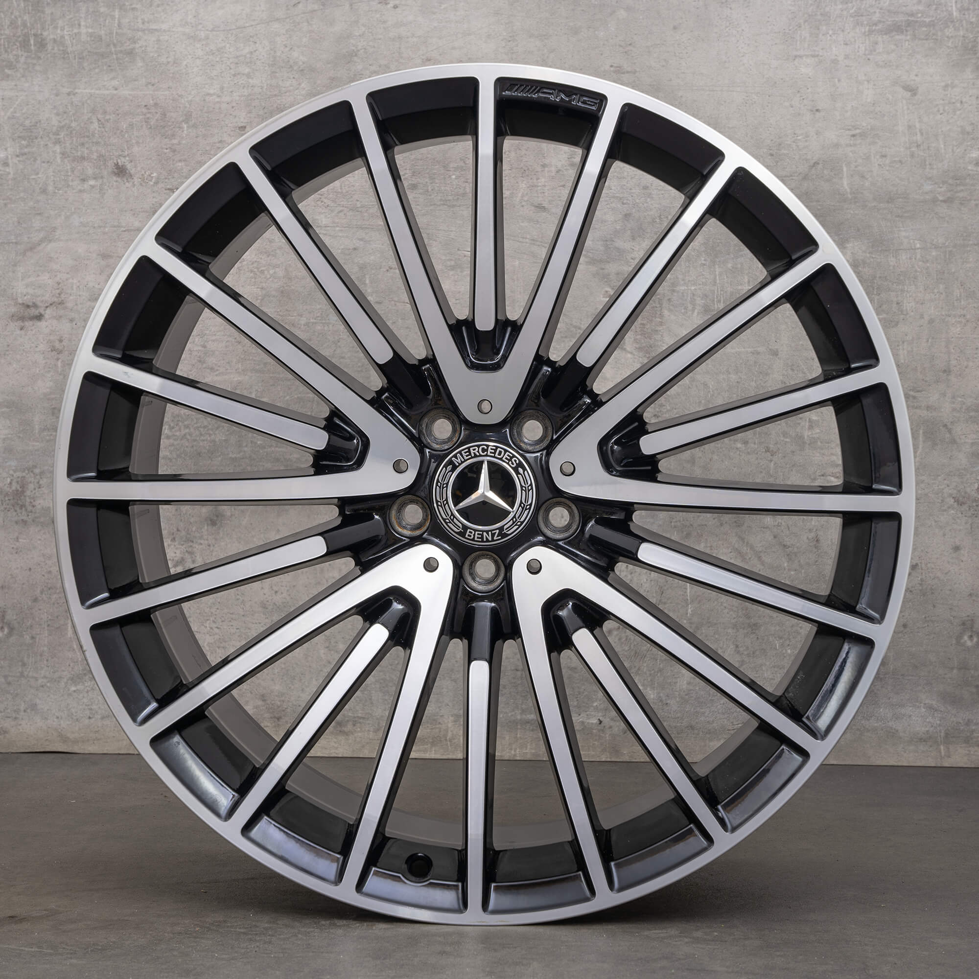 Llantas originales Mercedes Benz GLS 63 AMG 22 pulgadas X166 A1664013300 negro alto brillo torneado