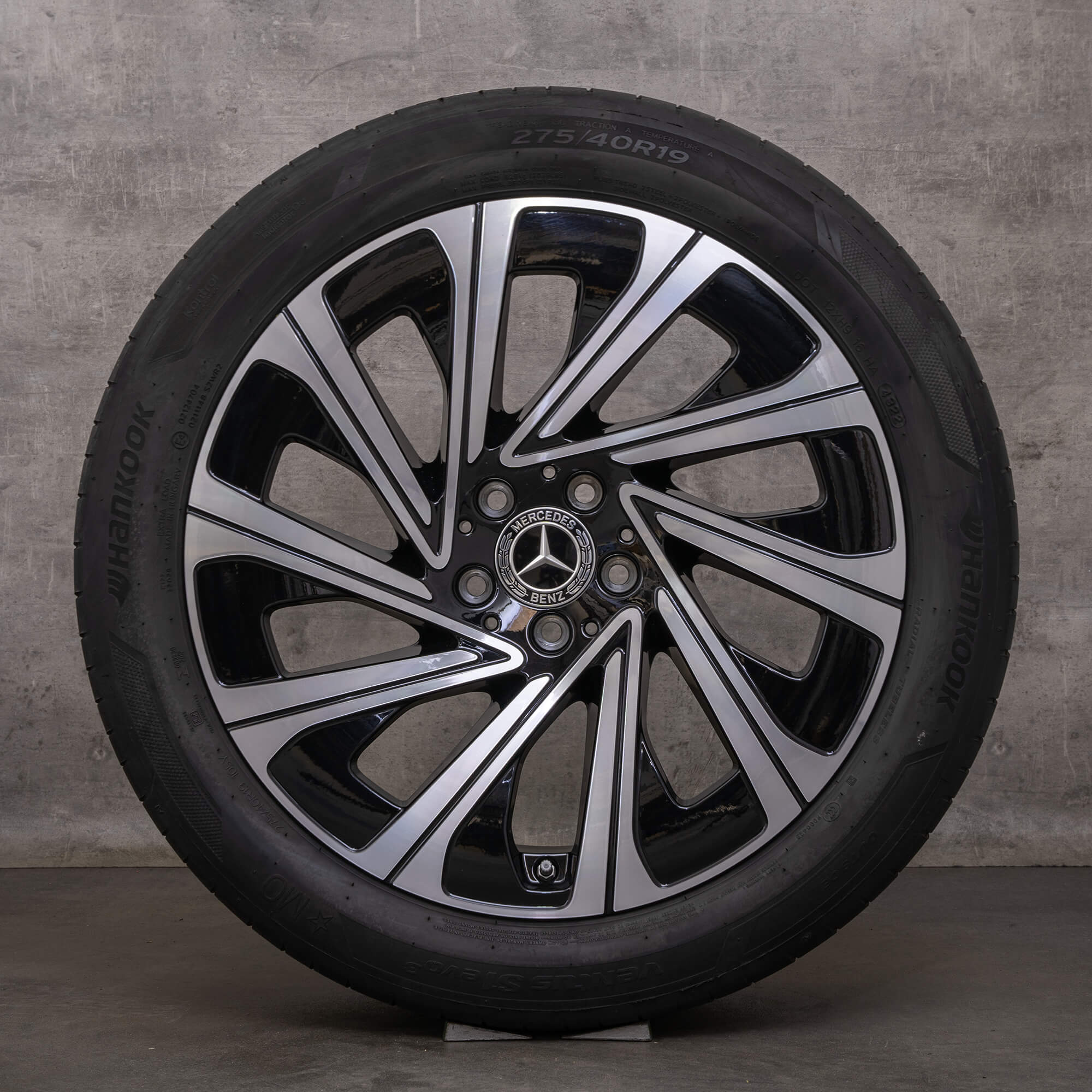 Originele Mercedes E-Klasse winterwielen 19 inch W214 S214 velgen A2144013000 A2144013100 zwart glanzend gedraaid