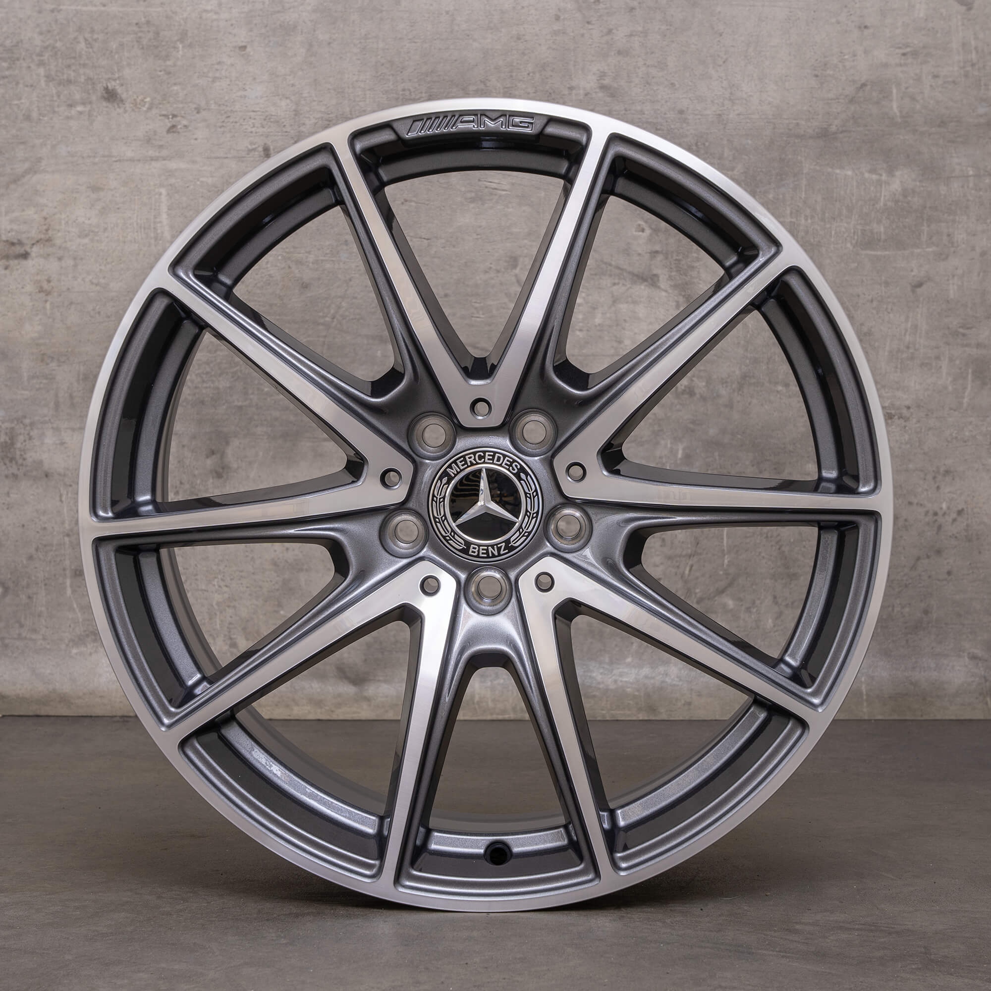 Llantas originales Mercedes Benz Clase E AMG 19 pulgadas W213 S213 C238 A238 A2134017300 gris himalaya torneado brillante NUEVO