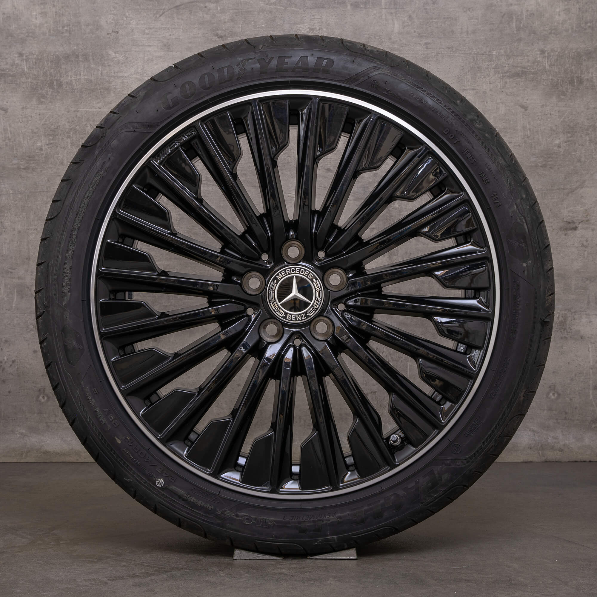 Llantas originales Mercedes Benz CLE AMG de 19 pulgadas C236 A236 neumáticos verano A2364011900 A2364012000 negro brillante torneado