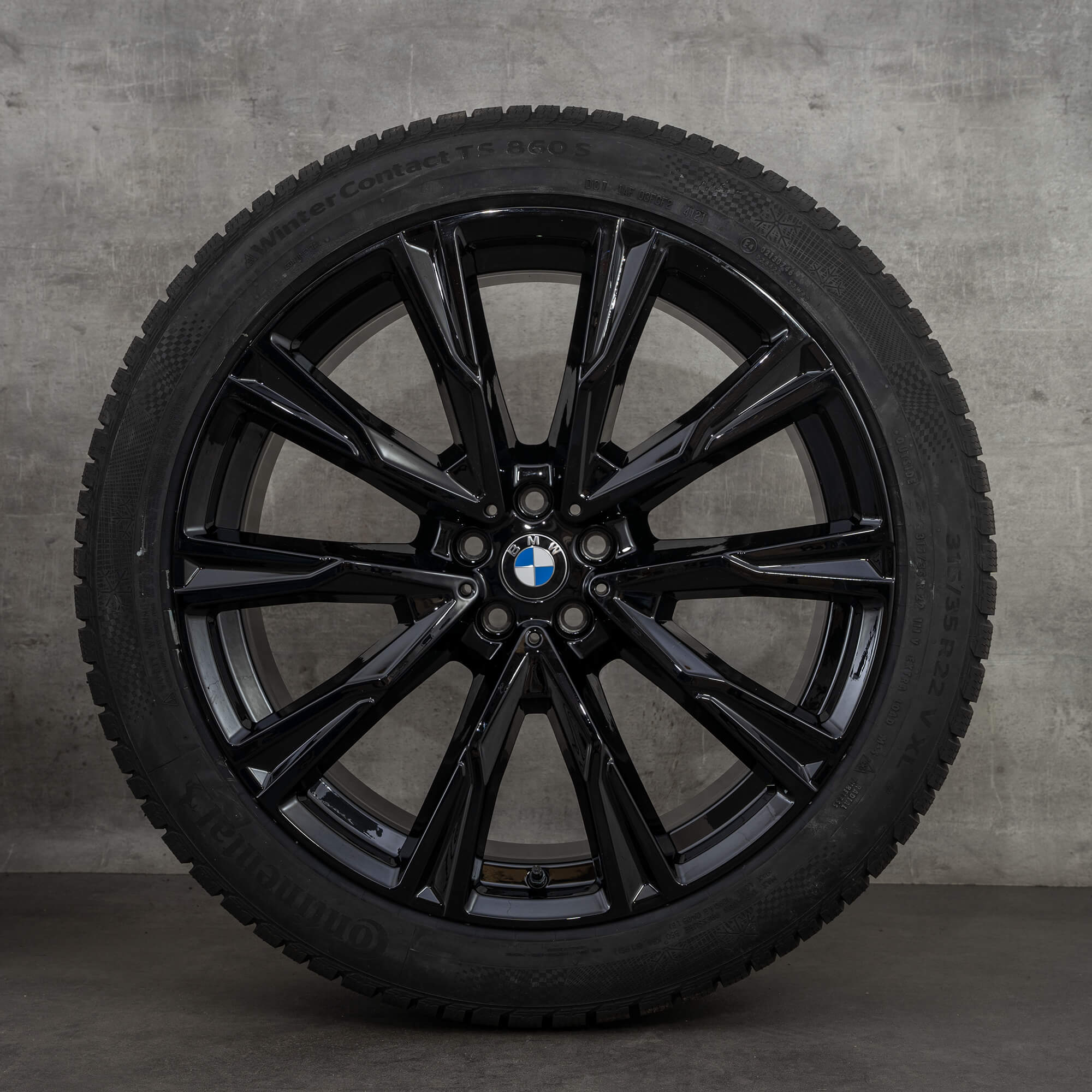 OEM BMW X7 wheels 22 inch G07 summer 8074222 8090109 styling 758 black glossy