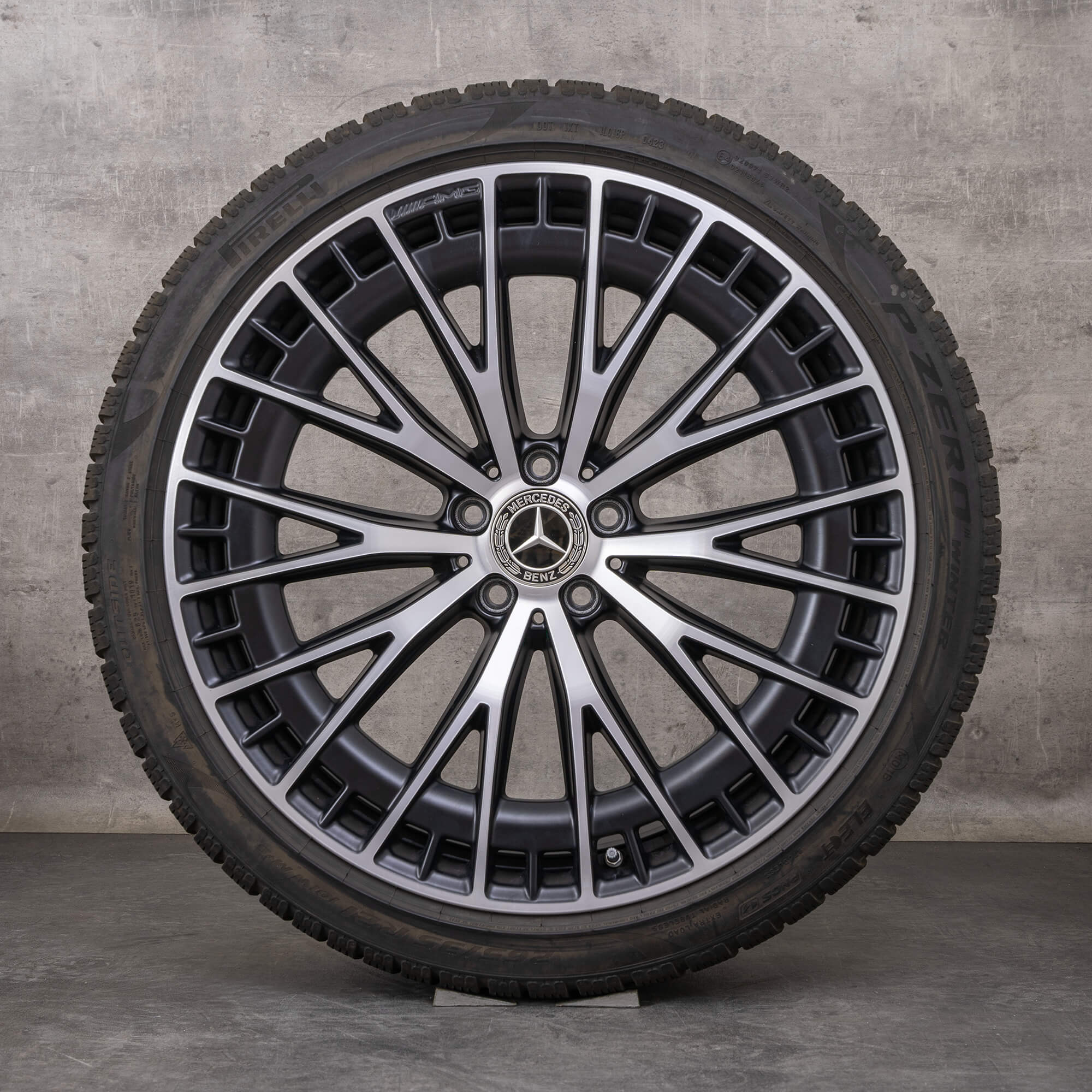 Oryginalne koła zimowe Mercedes Benz EQE 43 53 AMG 21 cali V295 4Matic Felgi A2954012900 A2954013000 czarny mat Polerowane