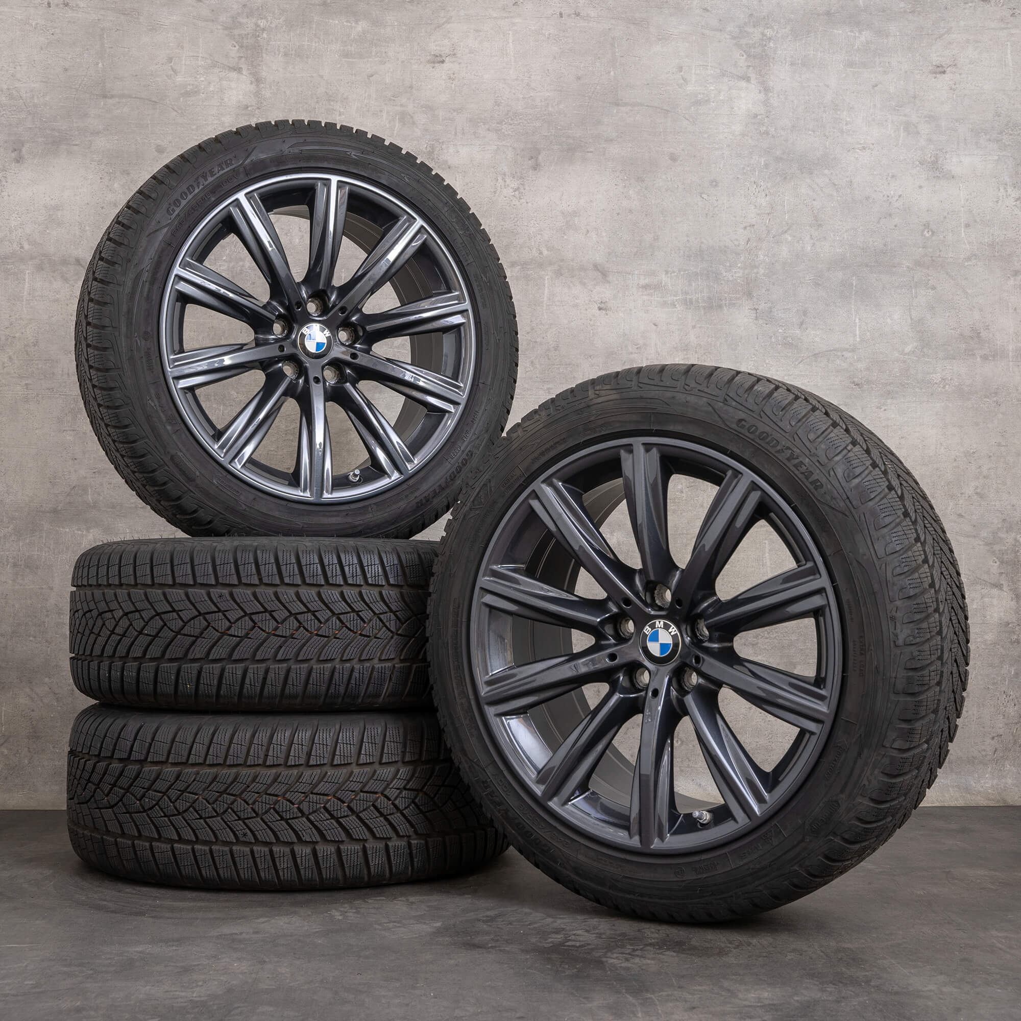 Original BMW Série 5 Winterrder 18 pouces G30 G31 Jantes Styling 684 6874441 ferric grey brillant