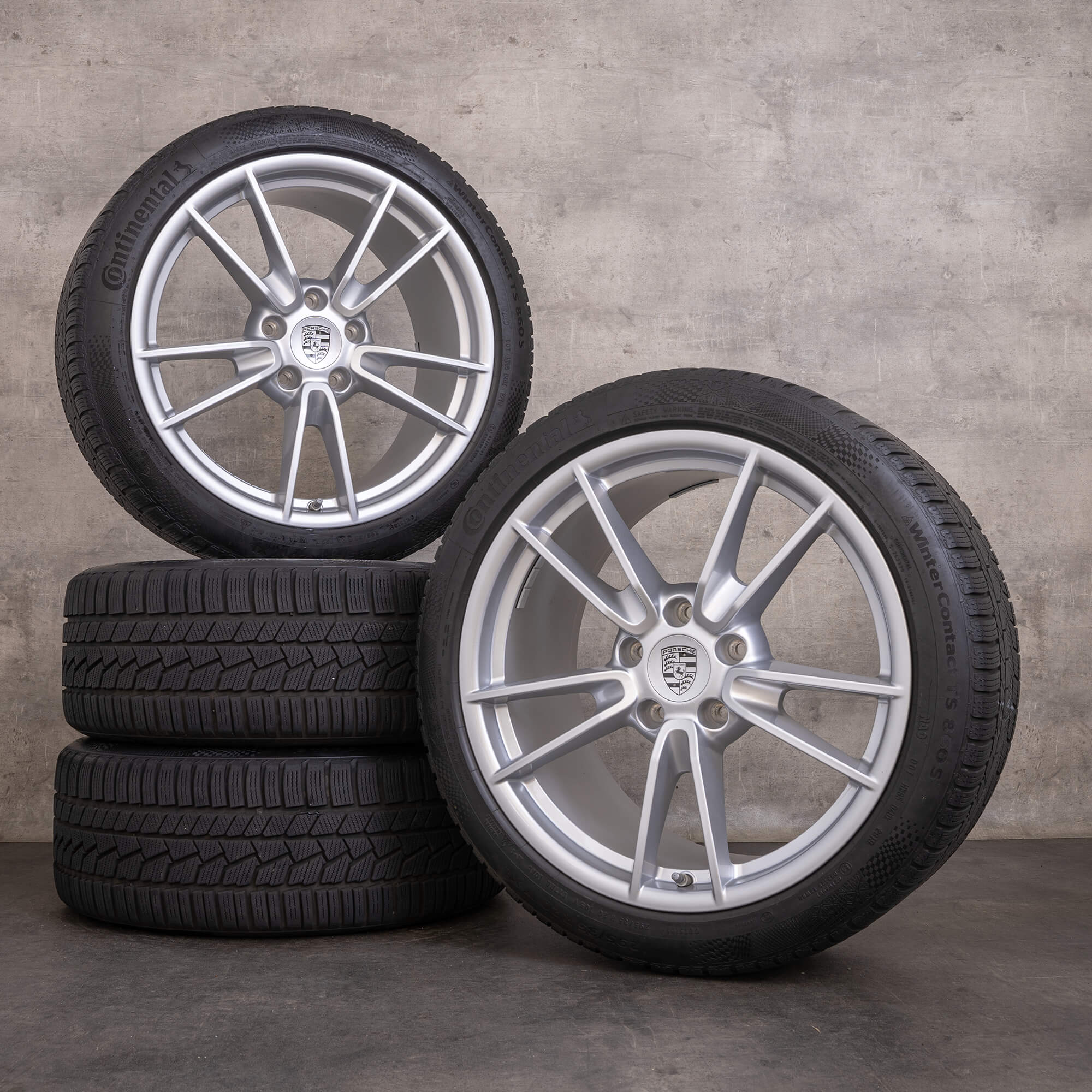 Original Porsche 911 ruedas de invierno 19 20 pulgadas 992 I Carrera llantas 992601025 992601025B plata brillante