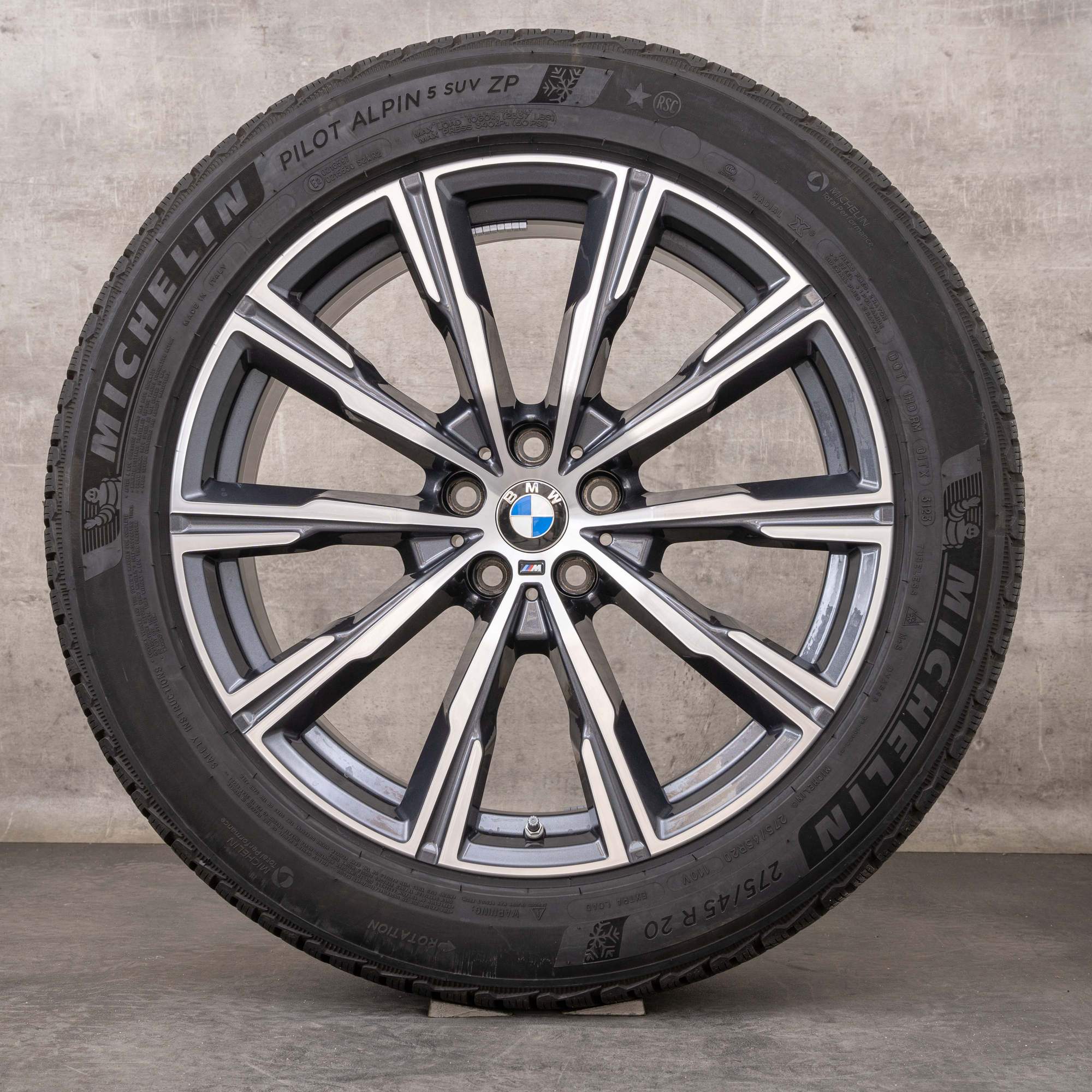 Alkuperäiset BMW X5 X6 talvirenkaat 20 tuuman G05 G06 vanteet styling 740 M 8071996 orbit harmaa kiillotettu