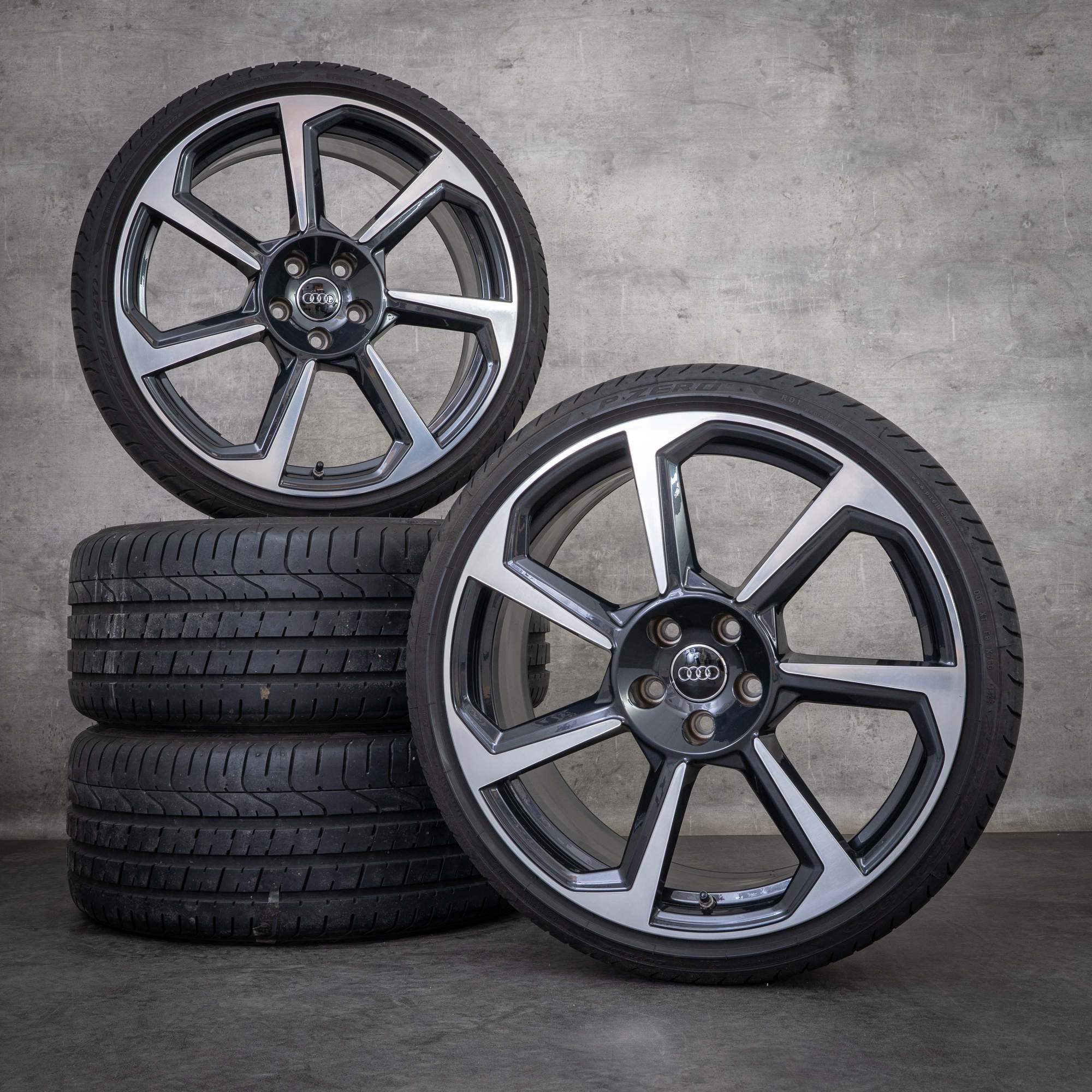 Oem Audi TTRS jantes 20 pouces 8S RS roues été 8S0601025AE Rotor Design granit brillant