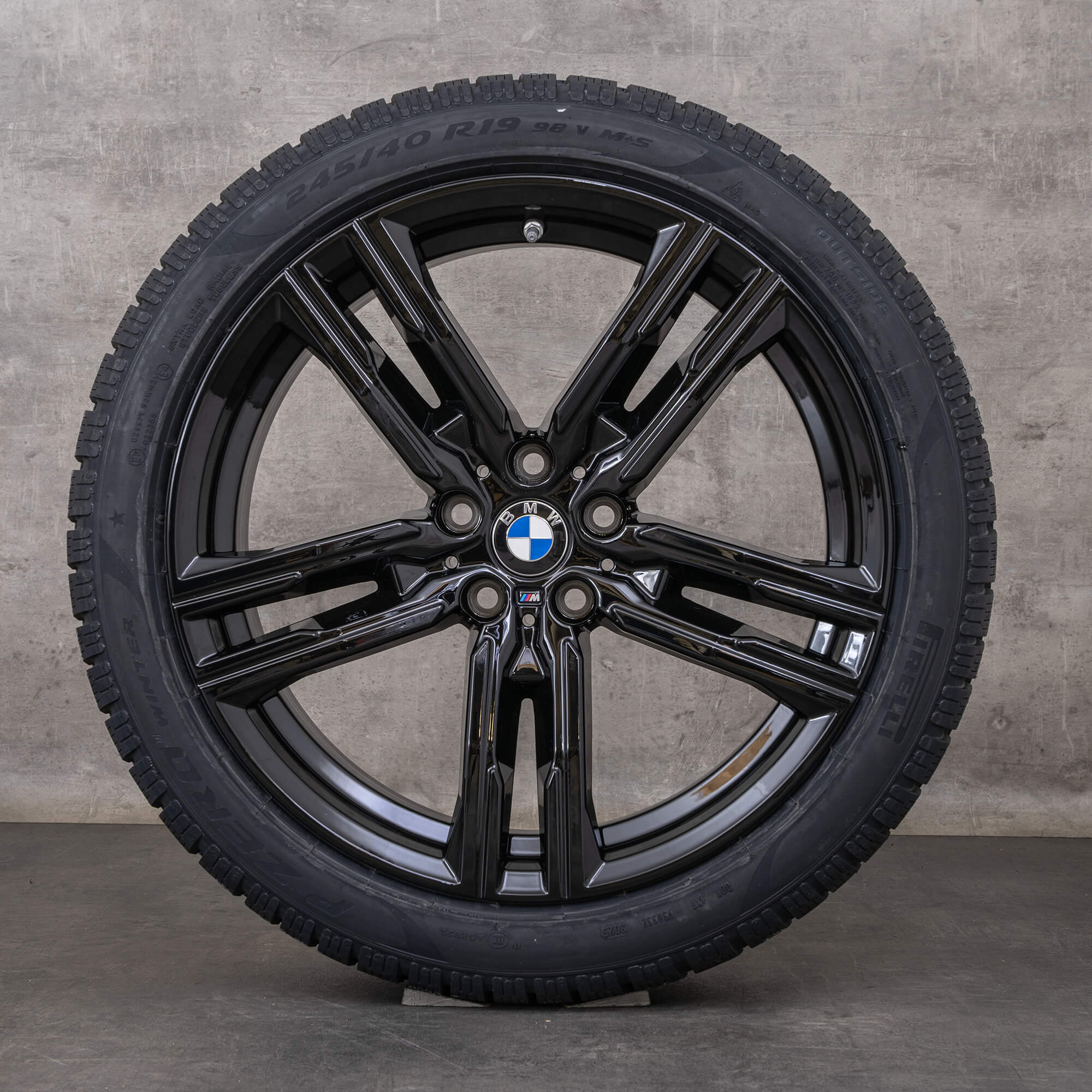 Alkuperäiset BMW 8-sarjan talvirenkaat 19 tuuman G14 G15 G16 vanteet styling 727 M 8090019 8090020 musta kiiltävä valkoinen