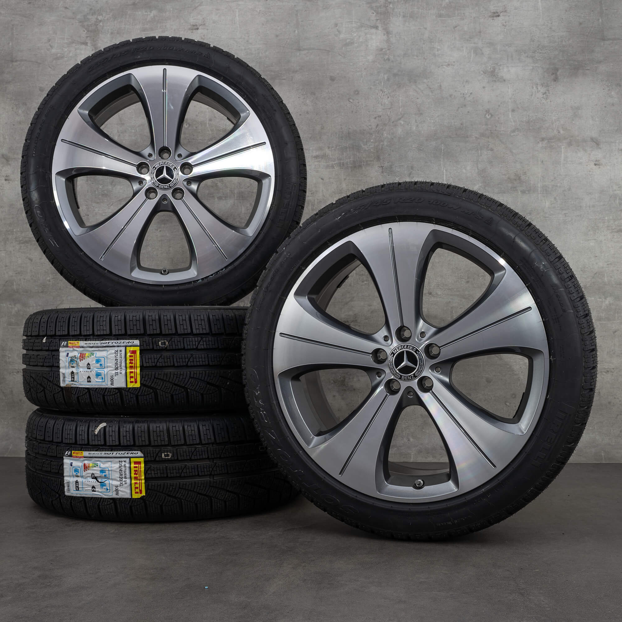 Jantes Mercedes 20 pouces GLA GLB H247 X247 roues hiver complètes A2474013700