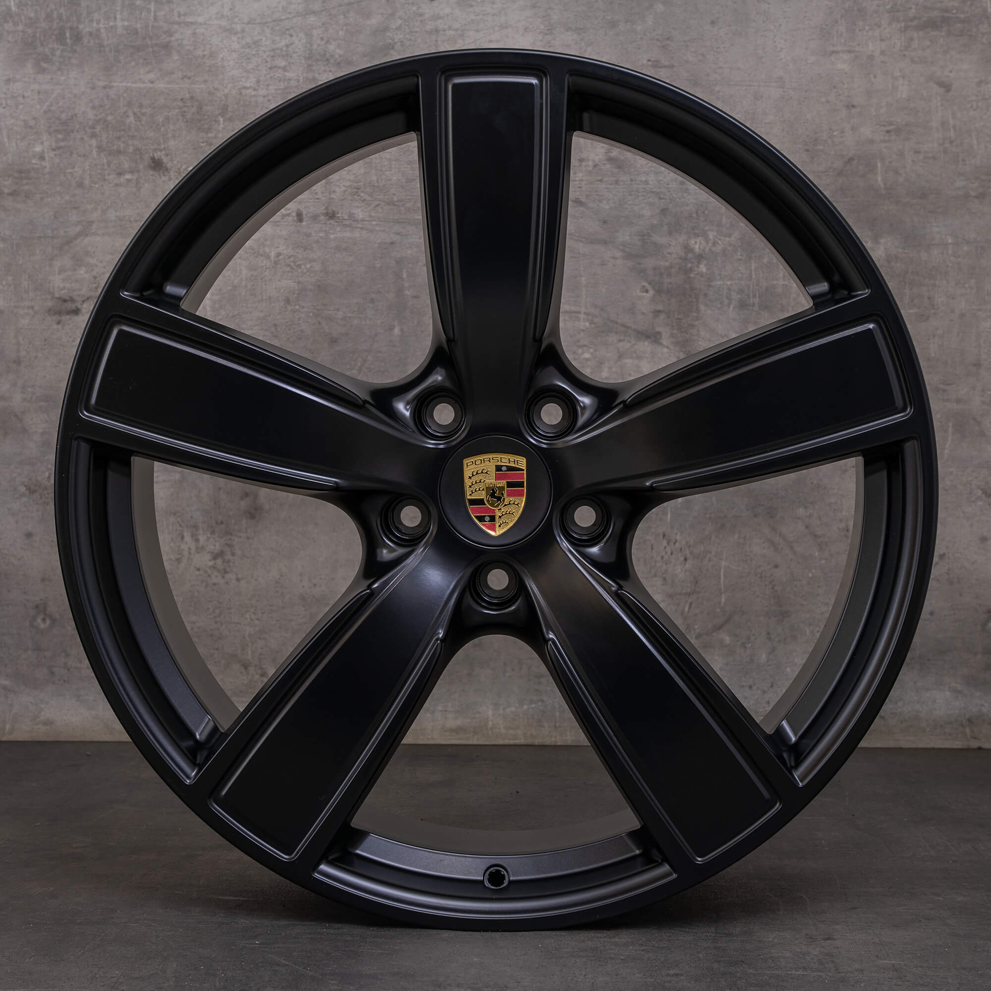 Oryginalne felgi Porsche Cayenne 9YA 22 cale 9Y3601025AP 9Y0601025T czarny mat