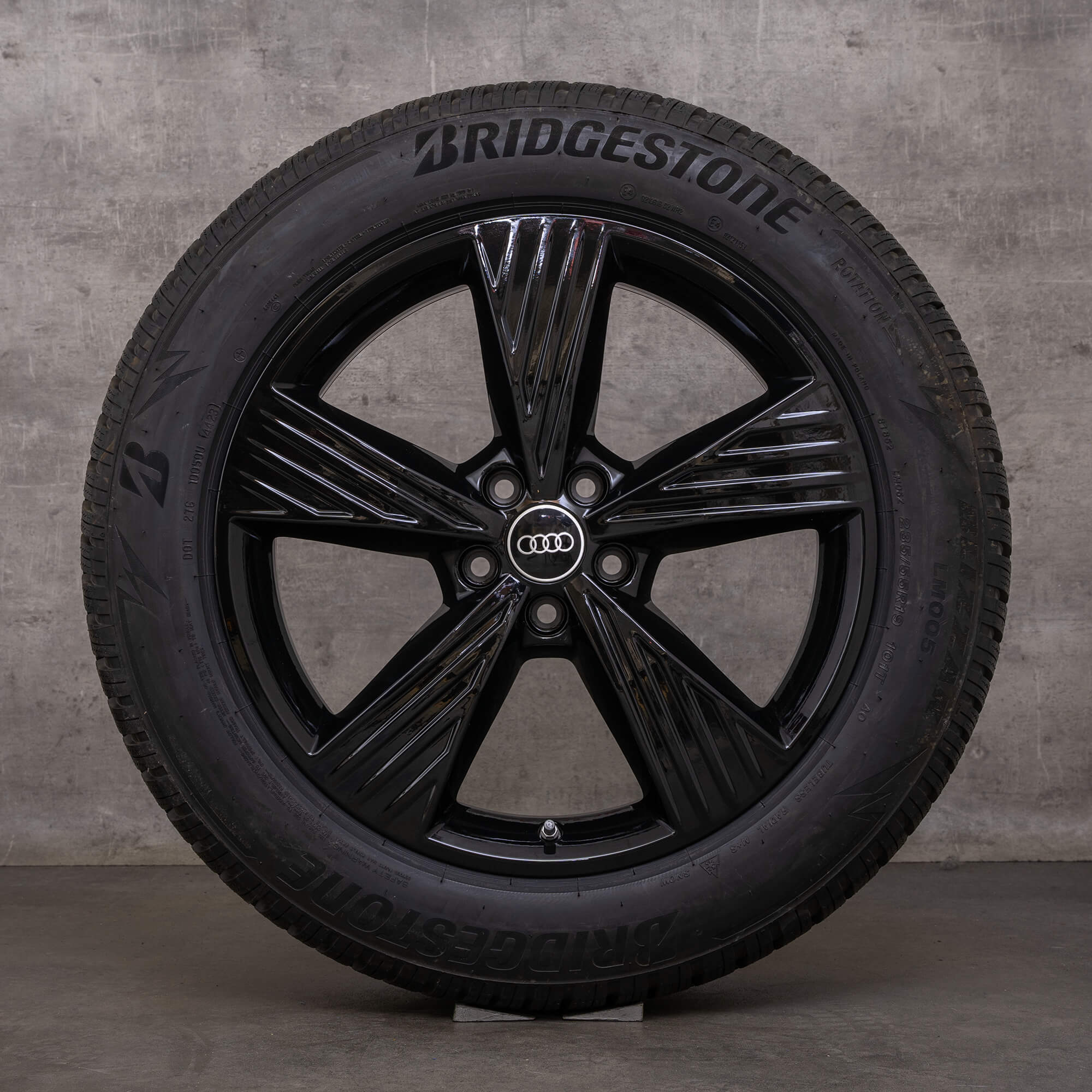Originale Audi Q4 e-tron vinterhjul 19 tommer fælge Sportback 89A601025B sort højglans