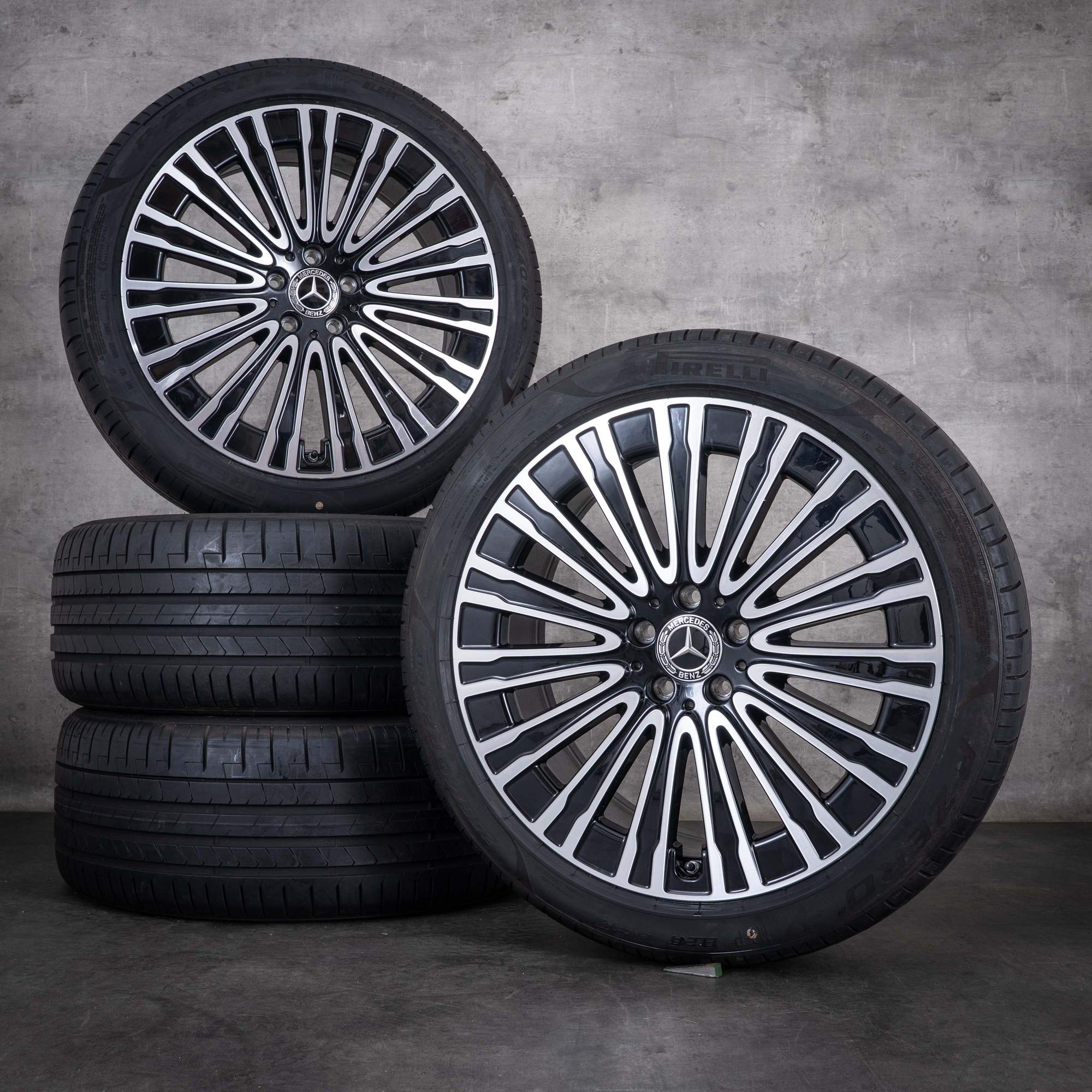 OEM Mercedes-Benz EQE 20inch V295 summer wheels A2954011900 Black diamond cut