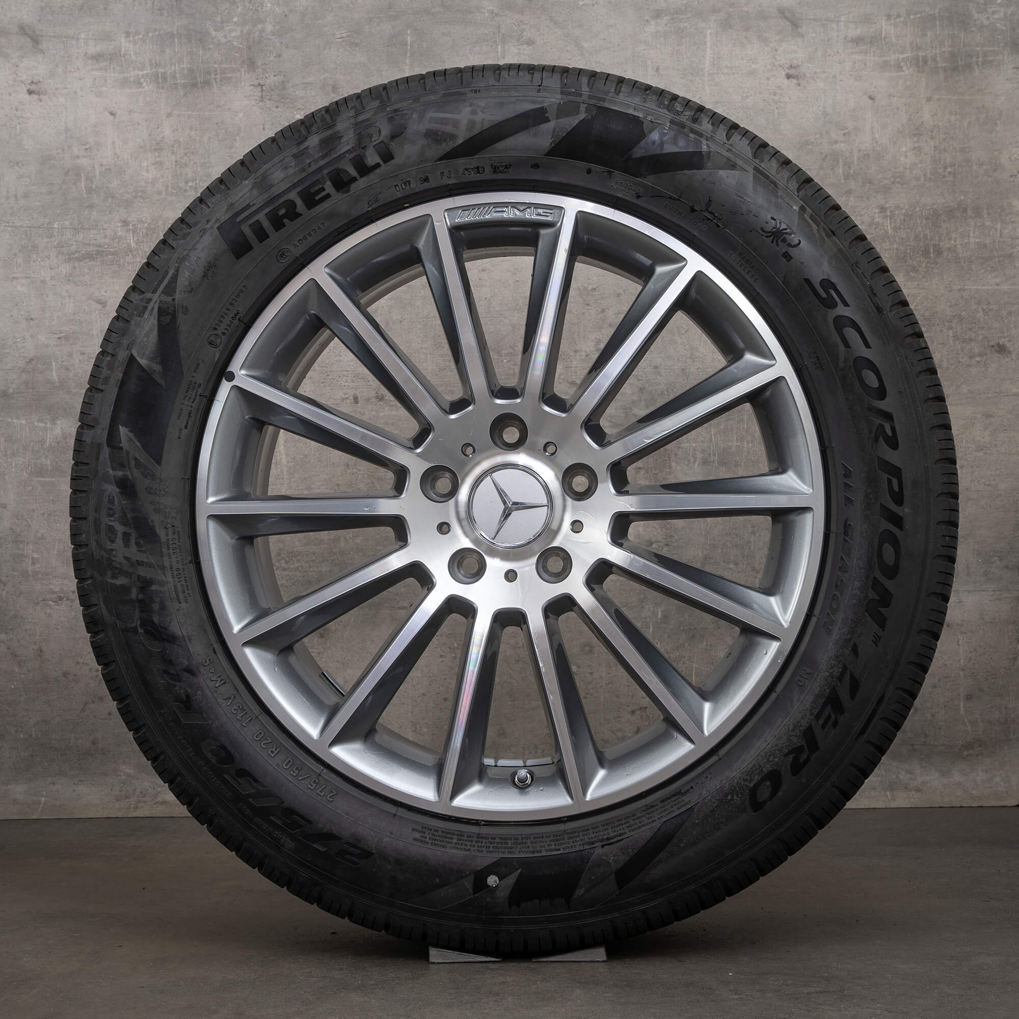 Originele AMG Mercedes Benz G Klasse velgen 20 inch W463 G350d G400d G500 zomerbanden A4634011700 Himalaya grijs hoogglans