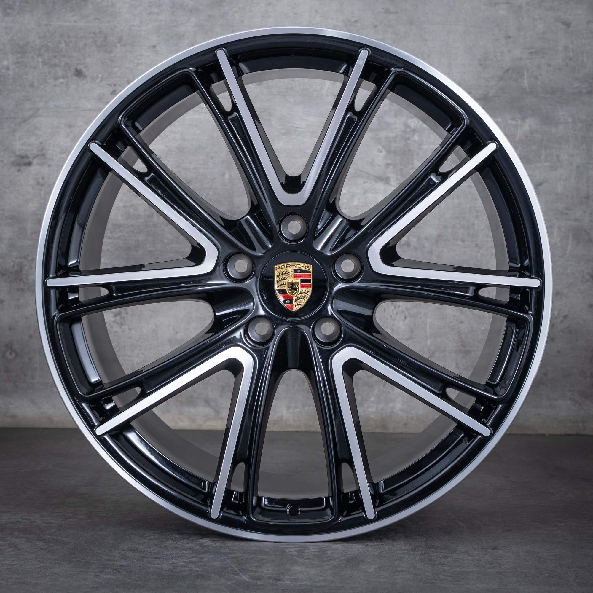 Alkuperäiset Porsche Panamera vanteet 21 tuumaa 971 Exclusiv Design 971601025M 971601025N musta kiillotettu UUTUUS
