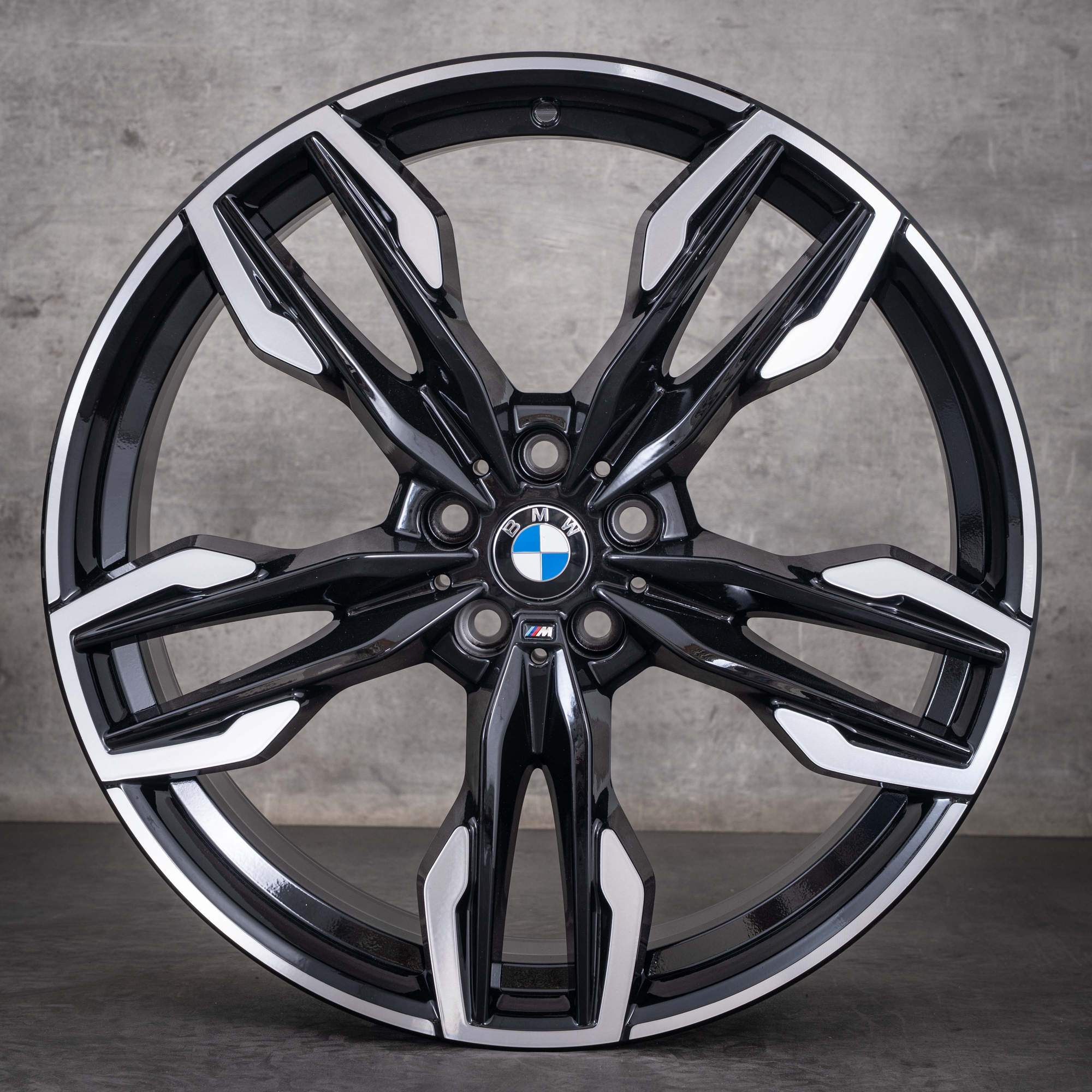 Oryginalne koła zimowe BMW X3 X4 21 cali, felgi G01 G02 w stylu 718 M 7916272 7916273 czarne w stylu diamond cut