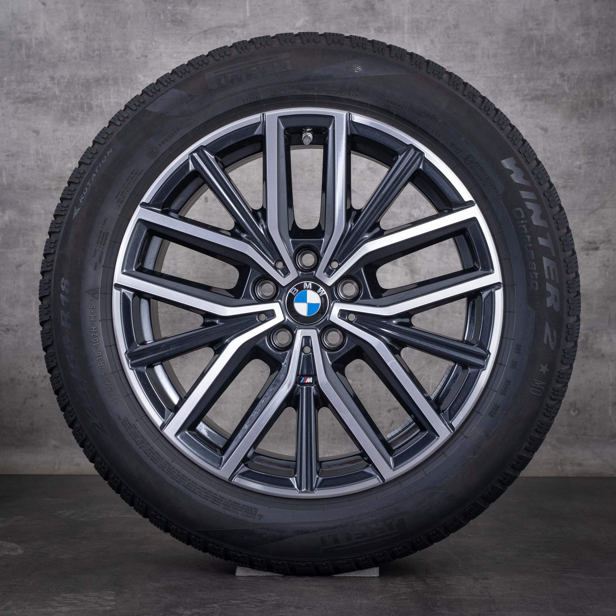 Original BMW M3 M4 Felgen 20 Zoll F80 F82 F83 Sommerräder Styling 666 M 8090192 8090193 jet black glanzgedreht