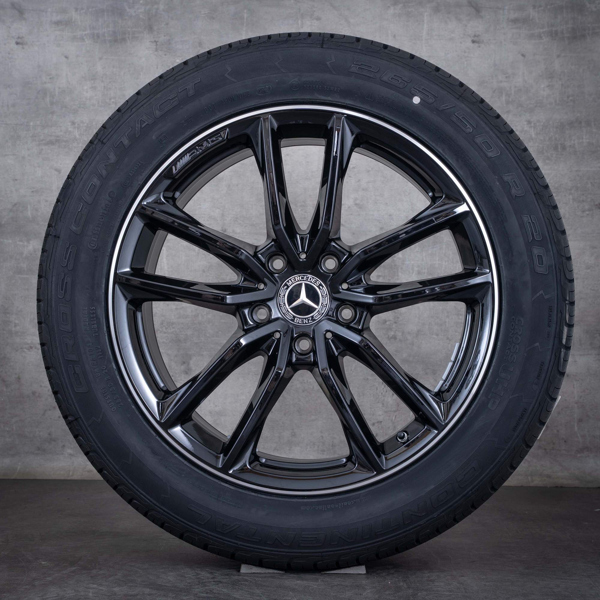 Alkuperäiset Mercedes Benz G-sarjan G350d, G400d ja G500 AMG vanteet 20 tuumaa, W463A kesäpyörät A4634013900 musta Kiillotettu