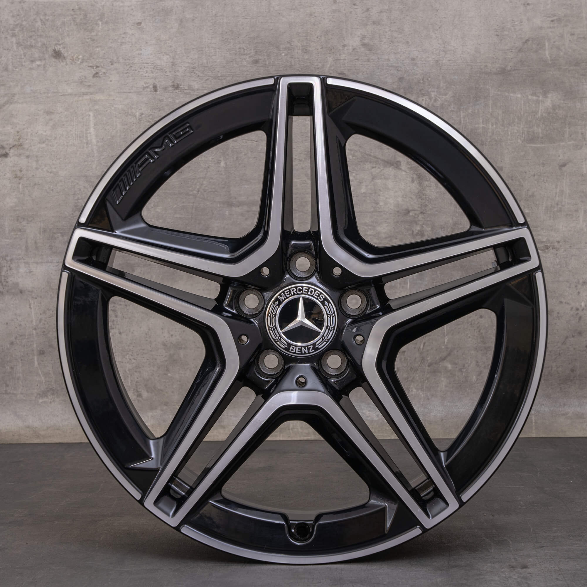 Mercedes-Benz A B-klasse CLA AMG velgen 18 inch W177 V177 W247 X118 C118 A1774011500 zwart hoogglans gedraaid