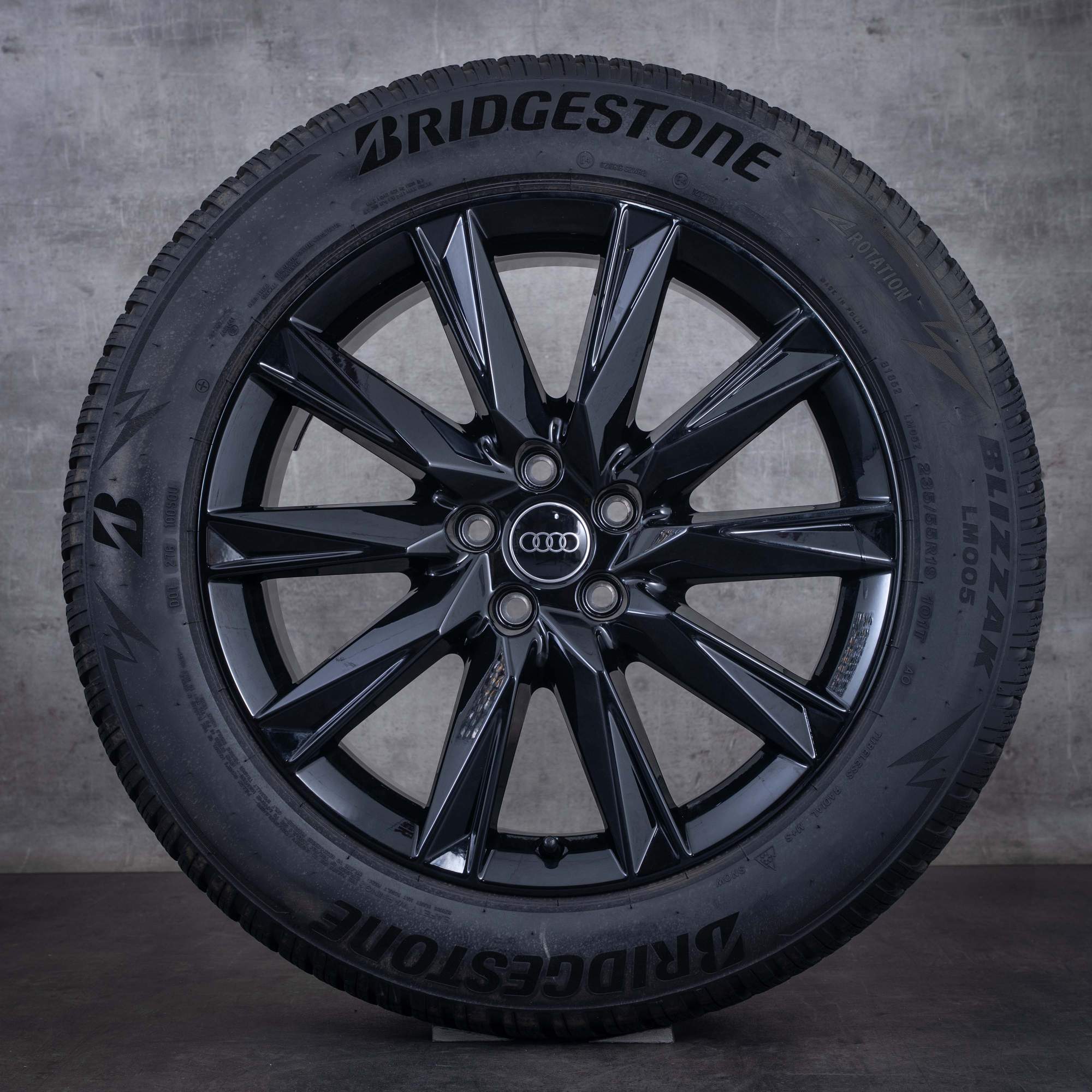 OEM Audi e-tron Q4 Sportback FZ winter wheels 19inch rims 89A071499A Gloss Black - wheel 2 of 4