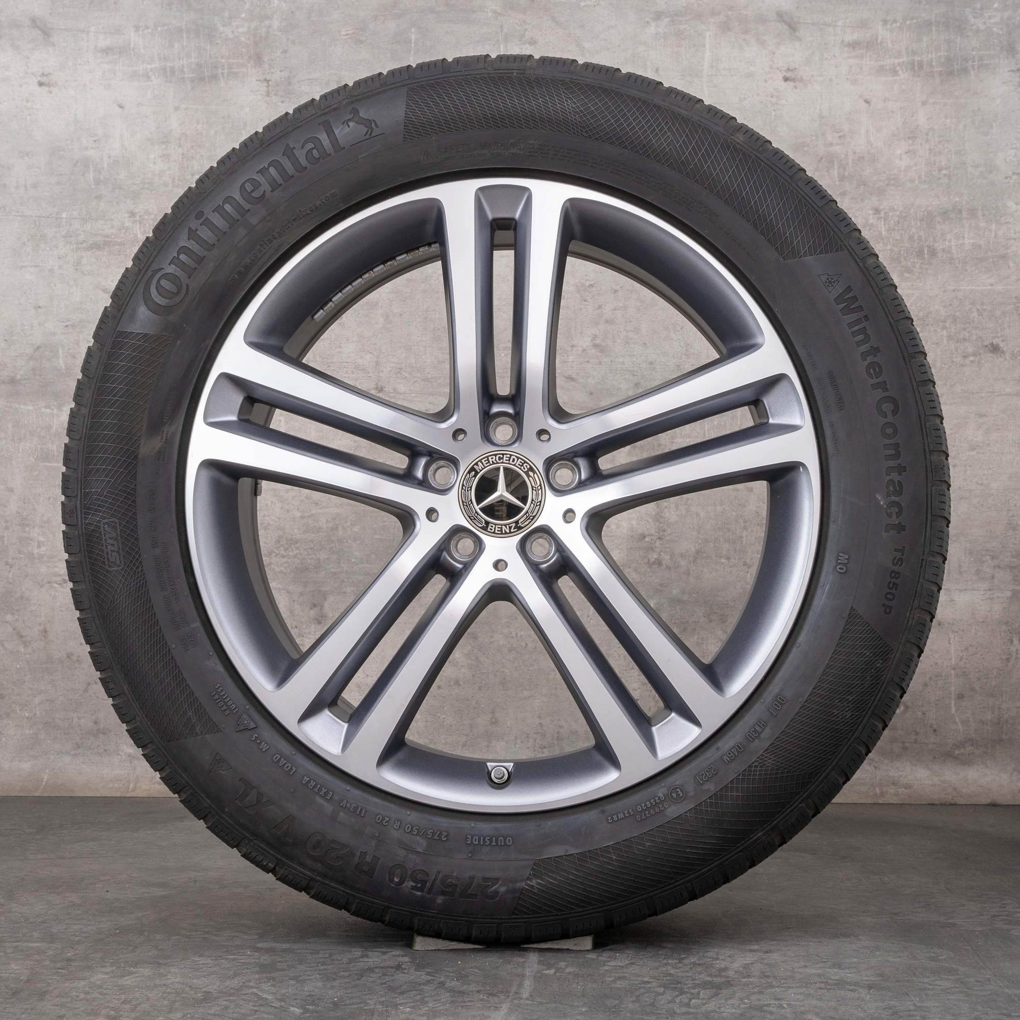 Oryginalne koła zimowe Mercedes Benz GLE 20 cali X167 C167 felgi A1674012400 A1674012500 himalaya szary mat polerowane