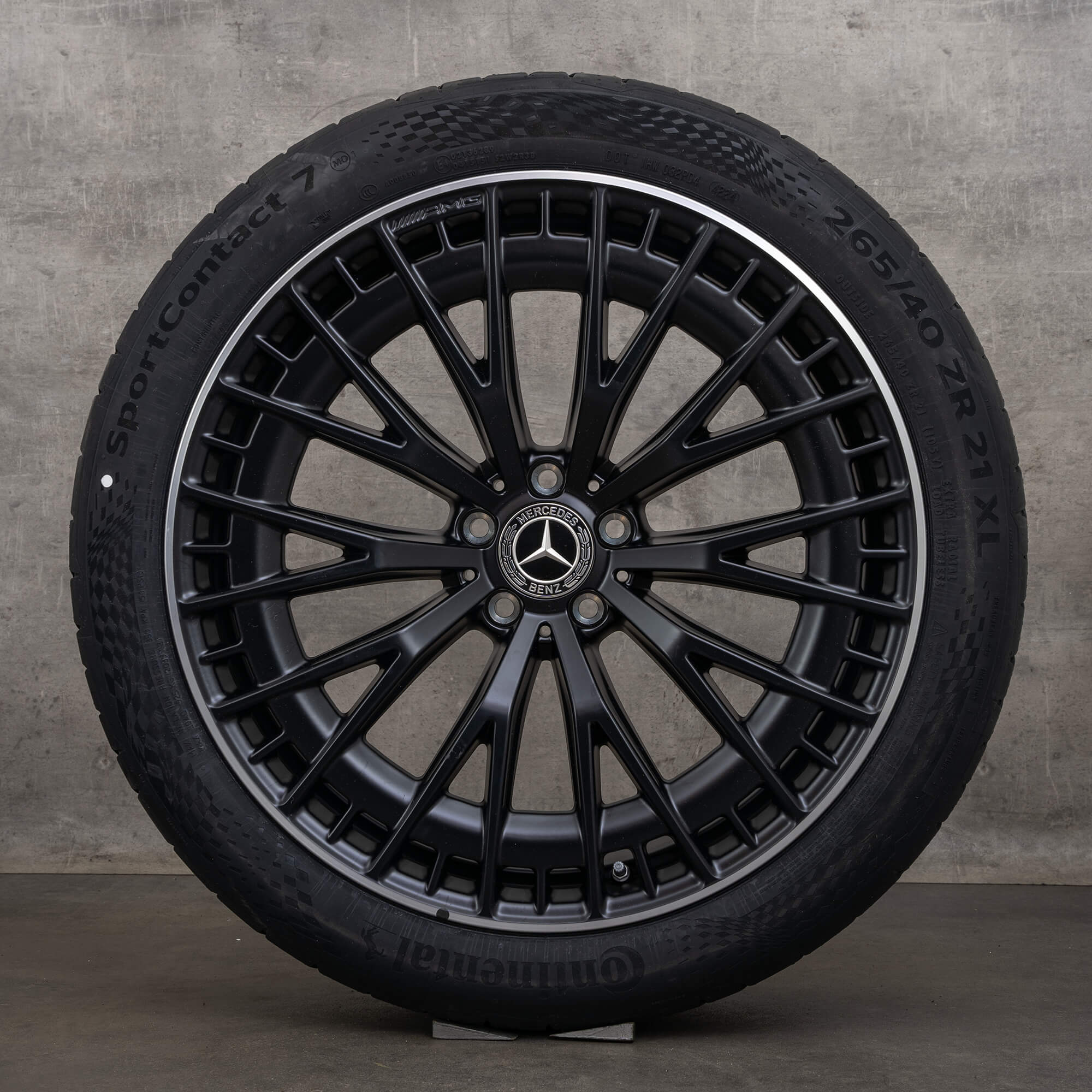 Oryginalne koła zimowe Mercedes Benz EQS 53 AMG 21 cali V297 4Matic+ Felgi A2974012900 czarny mat Polerowane NOWOŚĆ