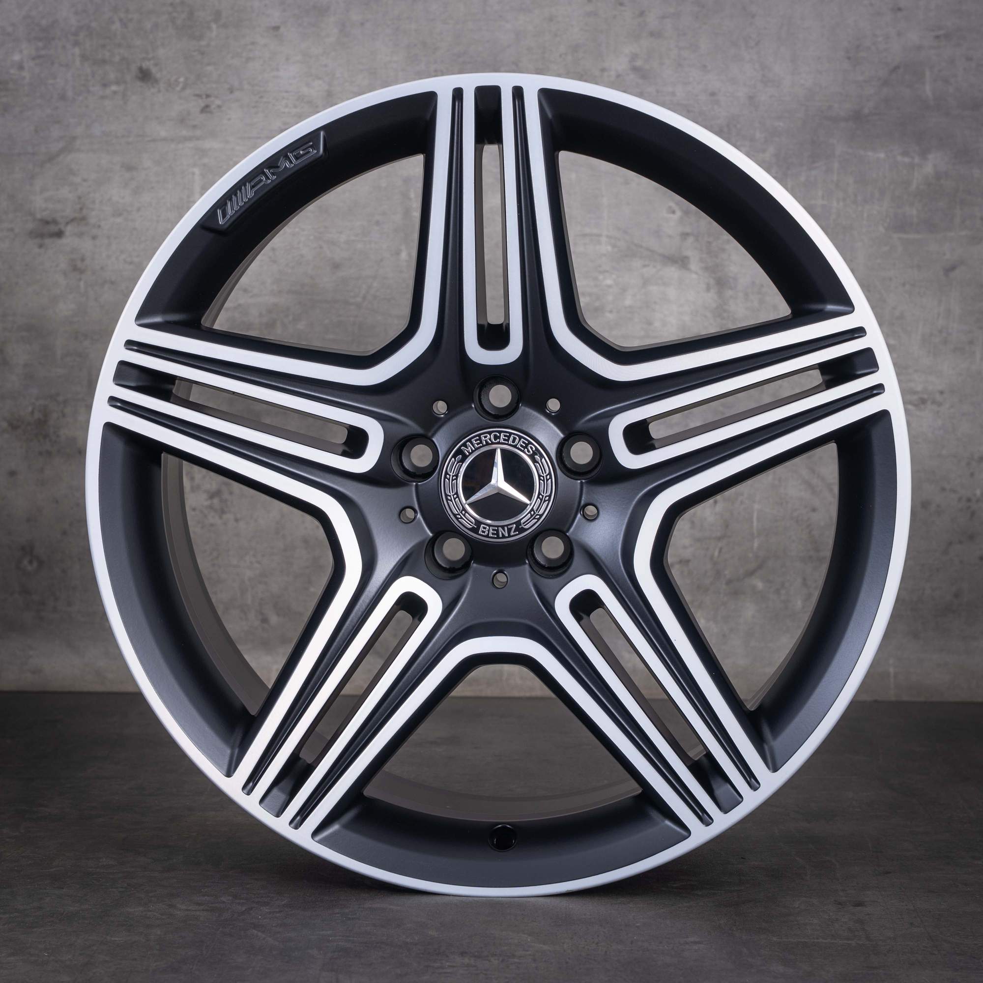 Jante originale Mercedes-Benz SL 63 & 65 AMG de 19 inci R231 W231 A2314010000 A2314011902 negru mat față diamantată NOI