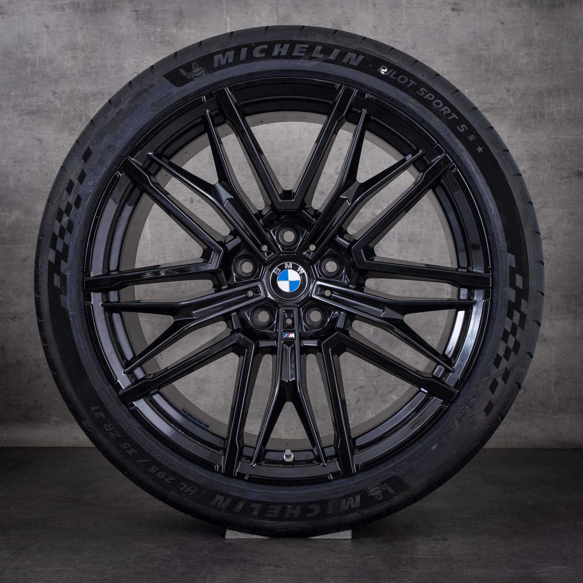Originale BMW M5-felger 20–21 tommer G90 G99 sommerhjul Styling 951 M 7884272 7884273 jet black