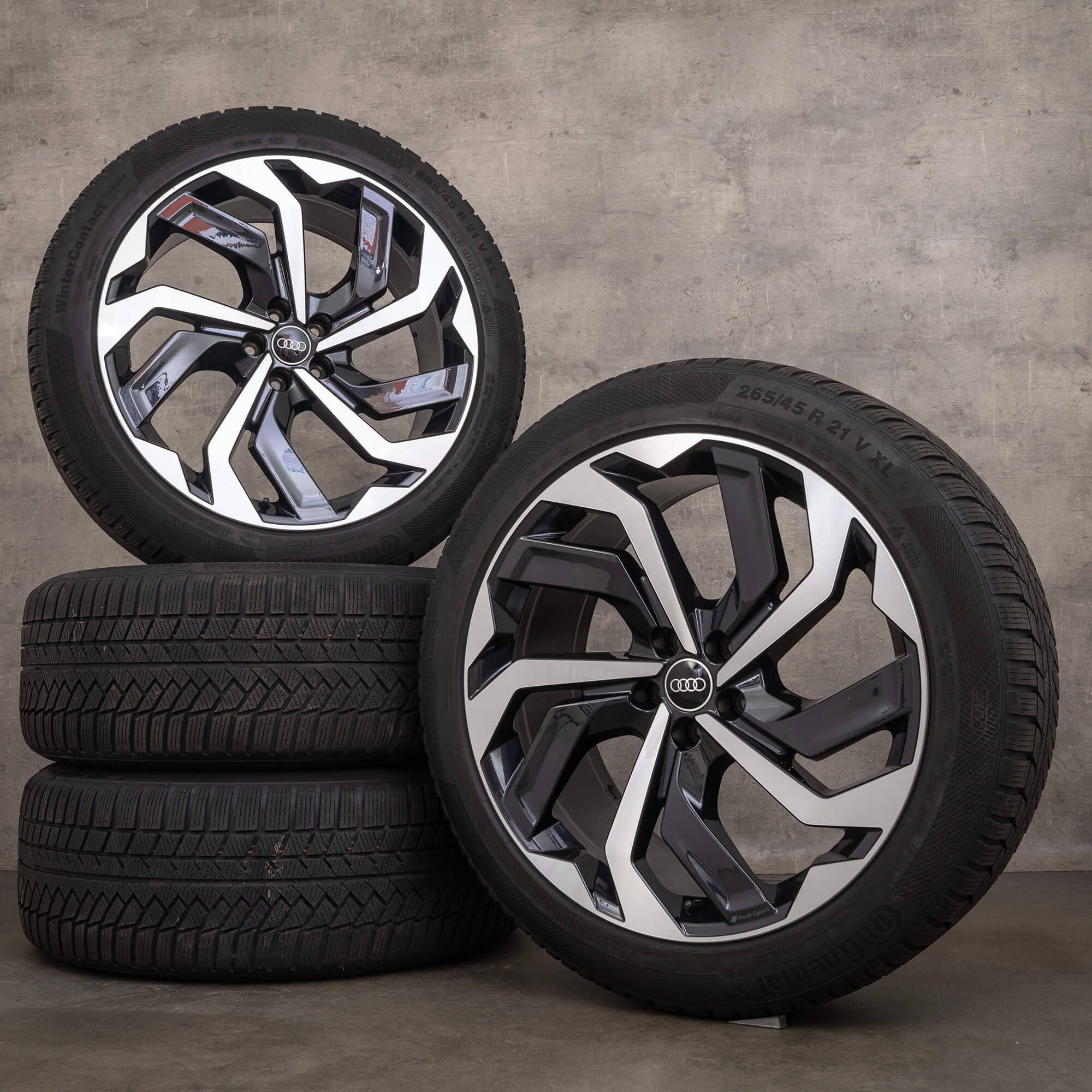 Orignal Audi e tron GE Sportback 21 Zoll Winterreifen 4KE601025A Felgen schwarz