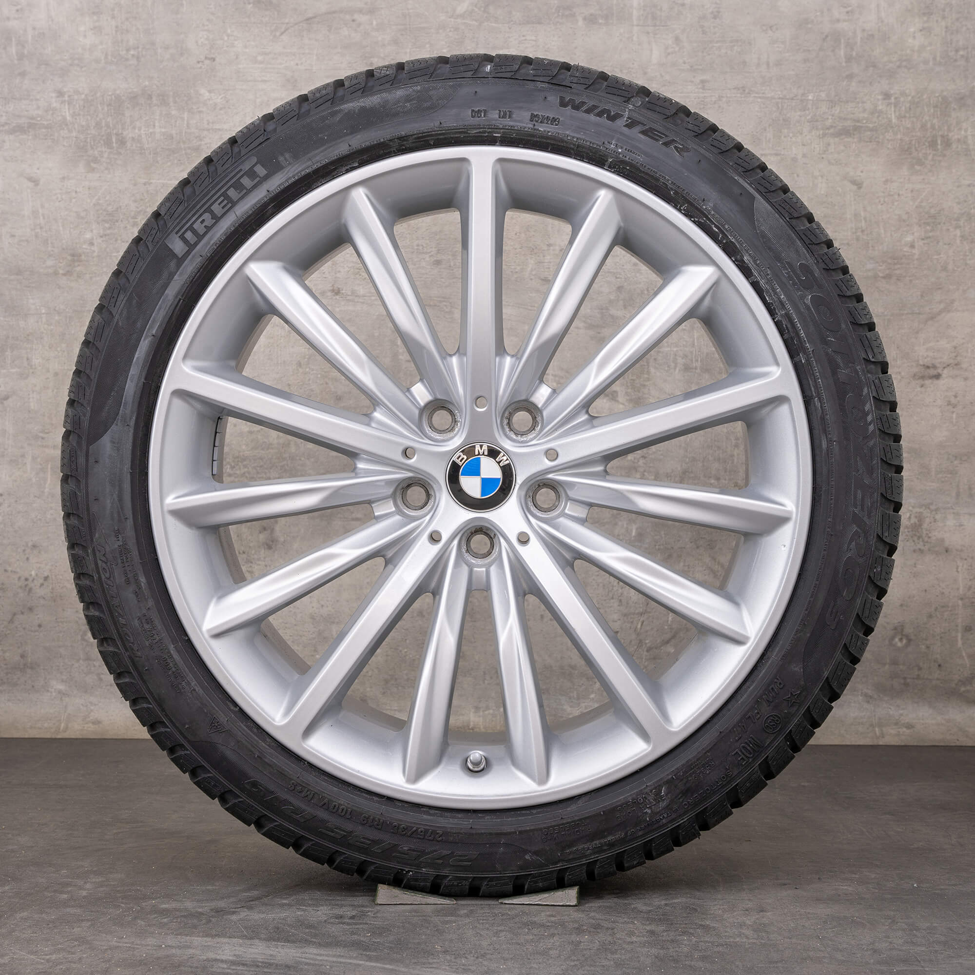 Oem BMW Série 5 pneus hiver jantes 19 pouces G30 G31 Sytling 633 6863419 6874439 silver
