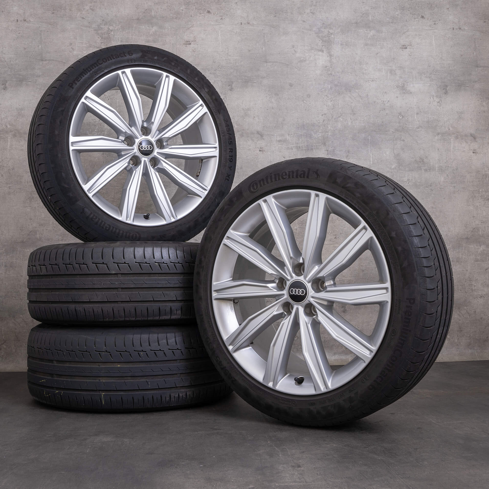 OEM Audi A6 S6 rims 19 inch 4K C8 summer wheels 4K0601025G dynamic silver