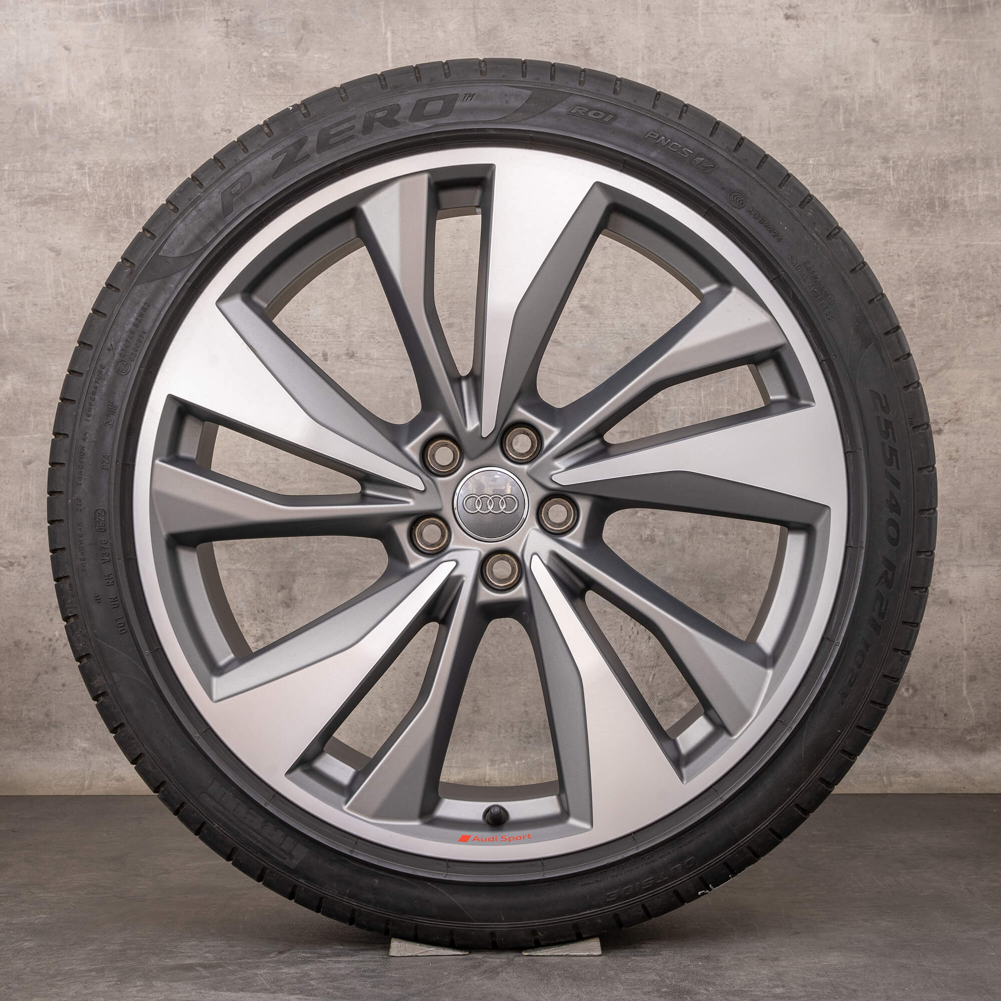 Oryginalne koła zimowe Audi Q5 SQ5 21 cali FY felgi 80A601025BS titan matt glossy turned