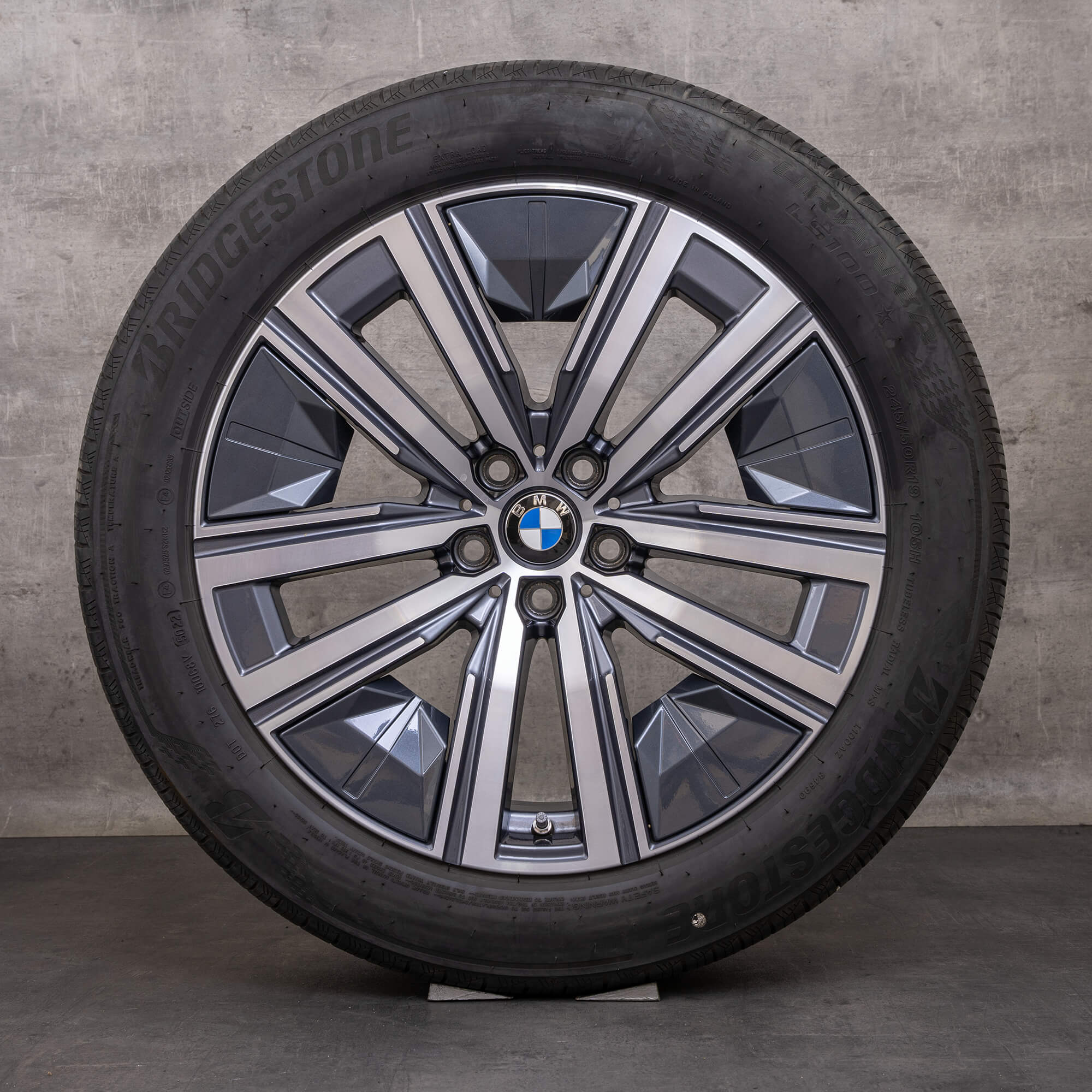 Original BMW 7er i7 Felgen 19 Zoll G70 Winterräder Styling 904 5A19DE3 schwarz glanzgedreht