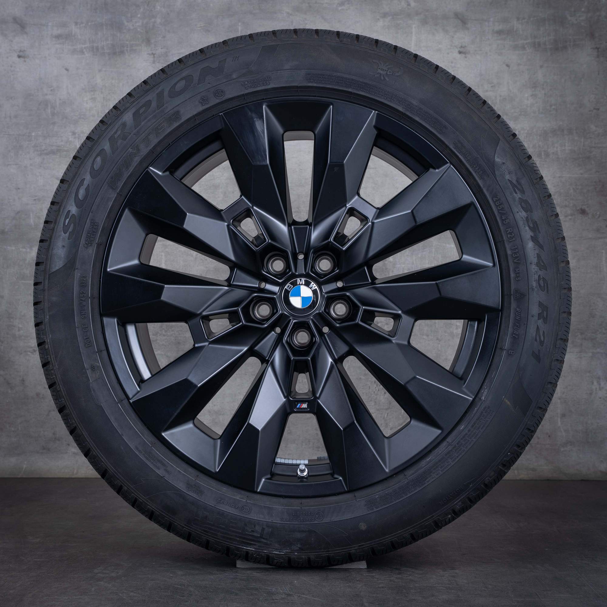 Original BMW XM Winterräder 21 Zoll G09 Felgen Styling 917 M 5A6DE91  schwarz matt