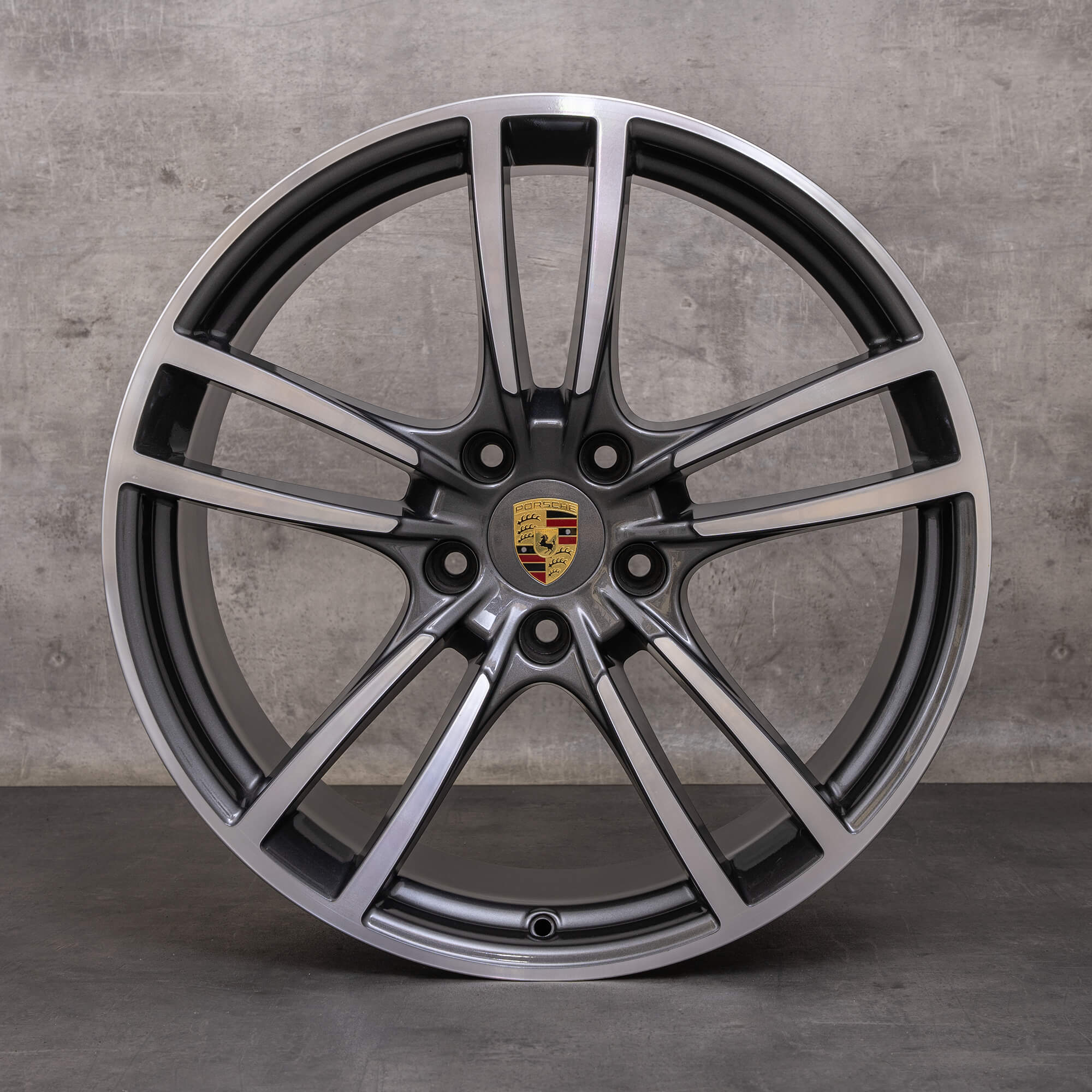 Jantes d'origine Porsche Cayenne 21 pouces 9Y0 9Y0601025AE 9Y0601025AD titane brillant