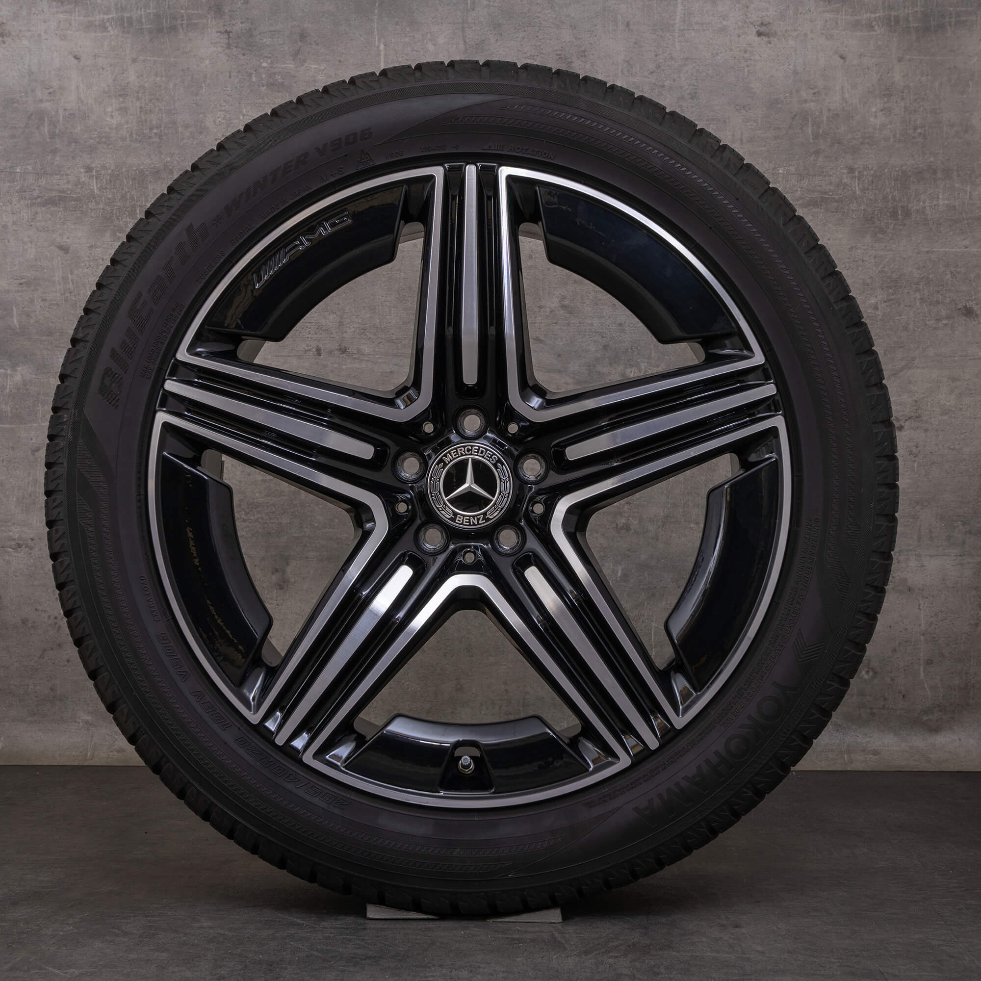 Oryginalne koła zimowe Mercedes Benz GLC AMG 20 cali X254 C254 Felgi A2544010600 A2544010700 czarne Polerowane