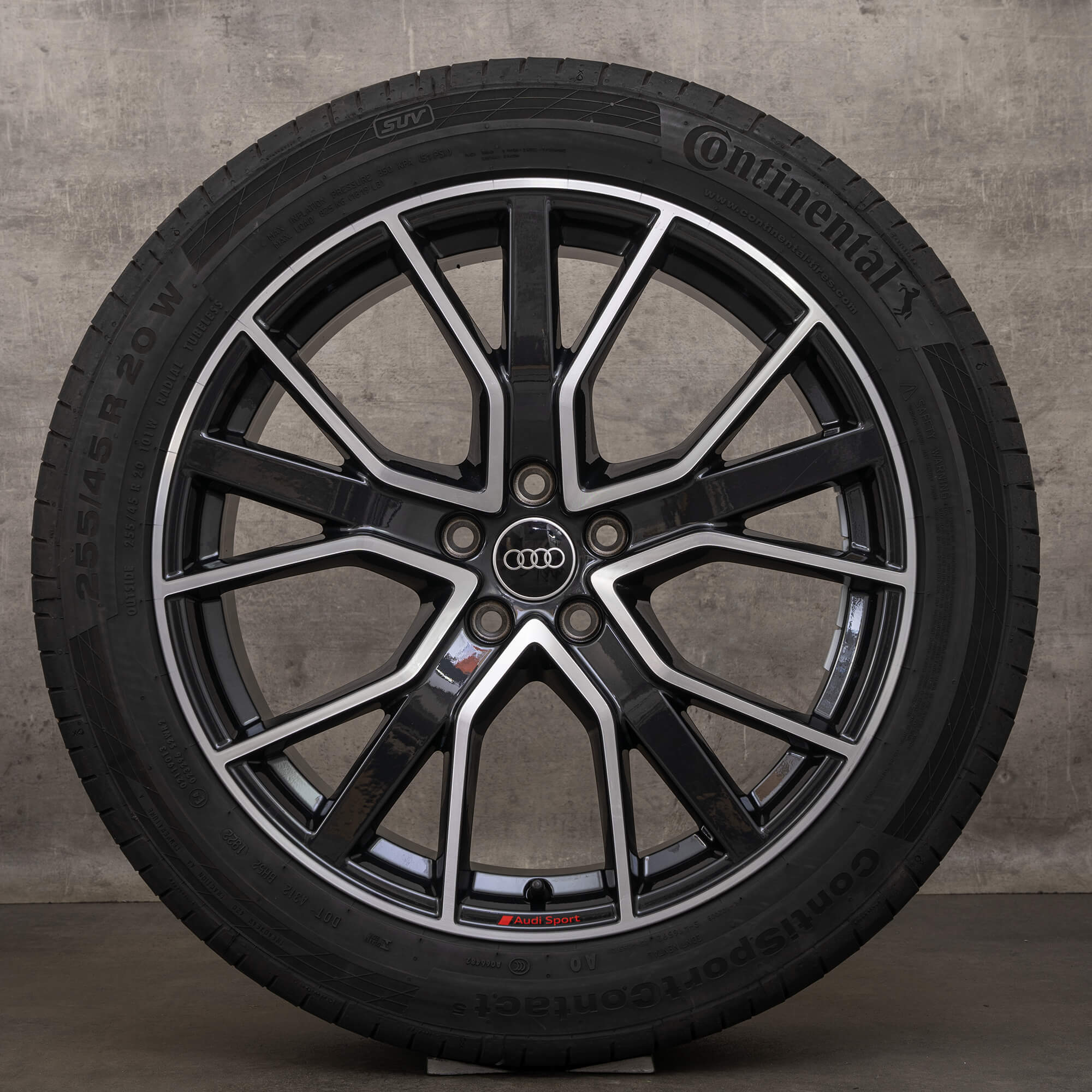 Cerchioni estivi originali Audi Q5 SQ5 FY da 20 pollici 80A601025BP neri
