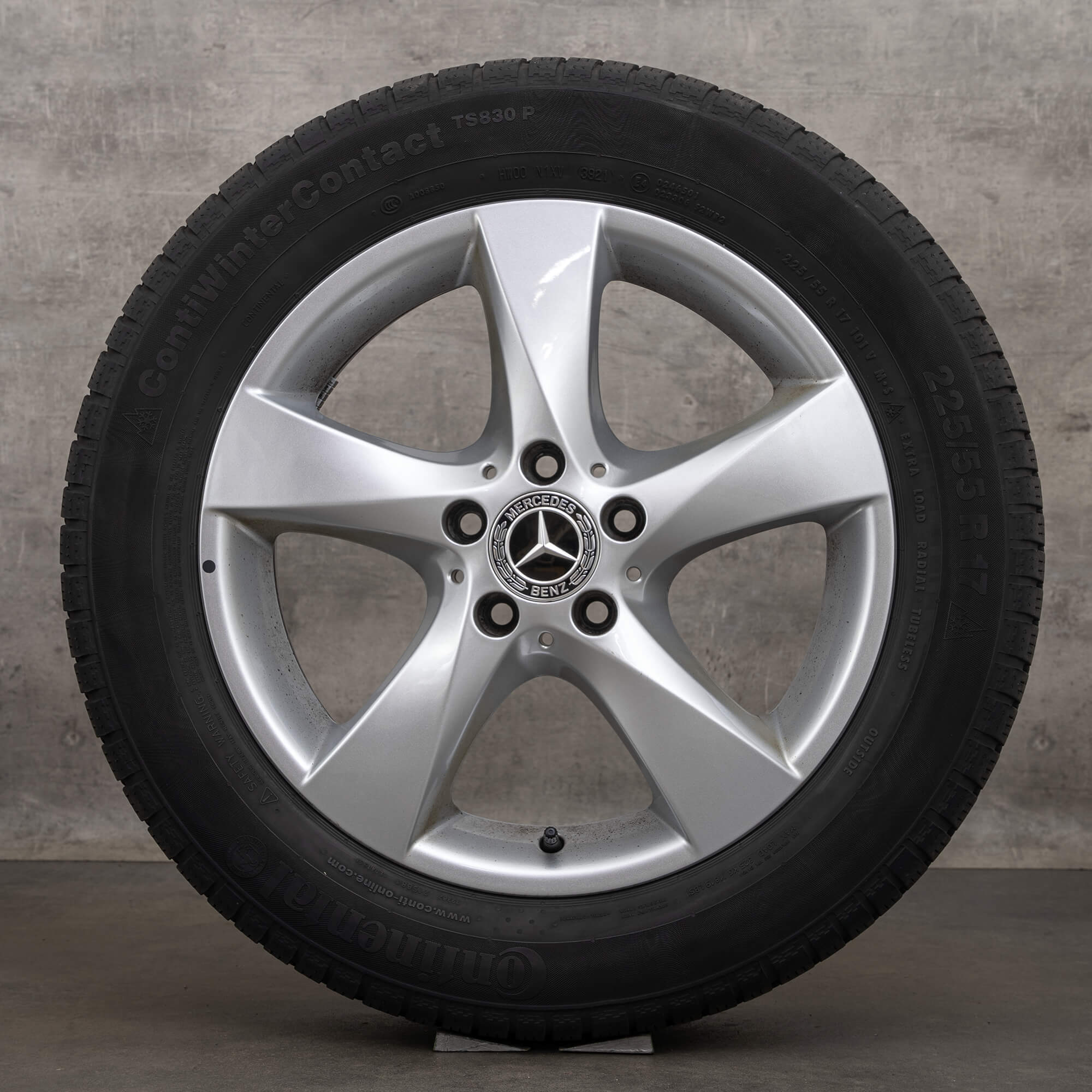 Oryginał Mercedes Benz Vito Viano Klasa V koła zimowe 17 cali W447 felgi A4474012200 srebrne