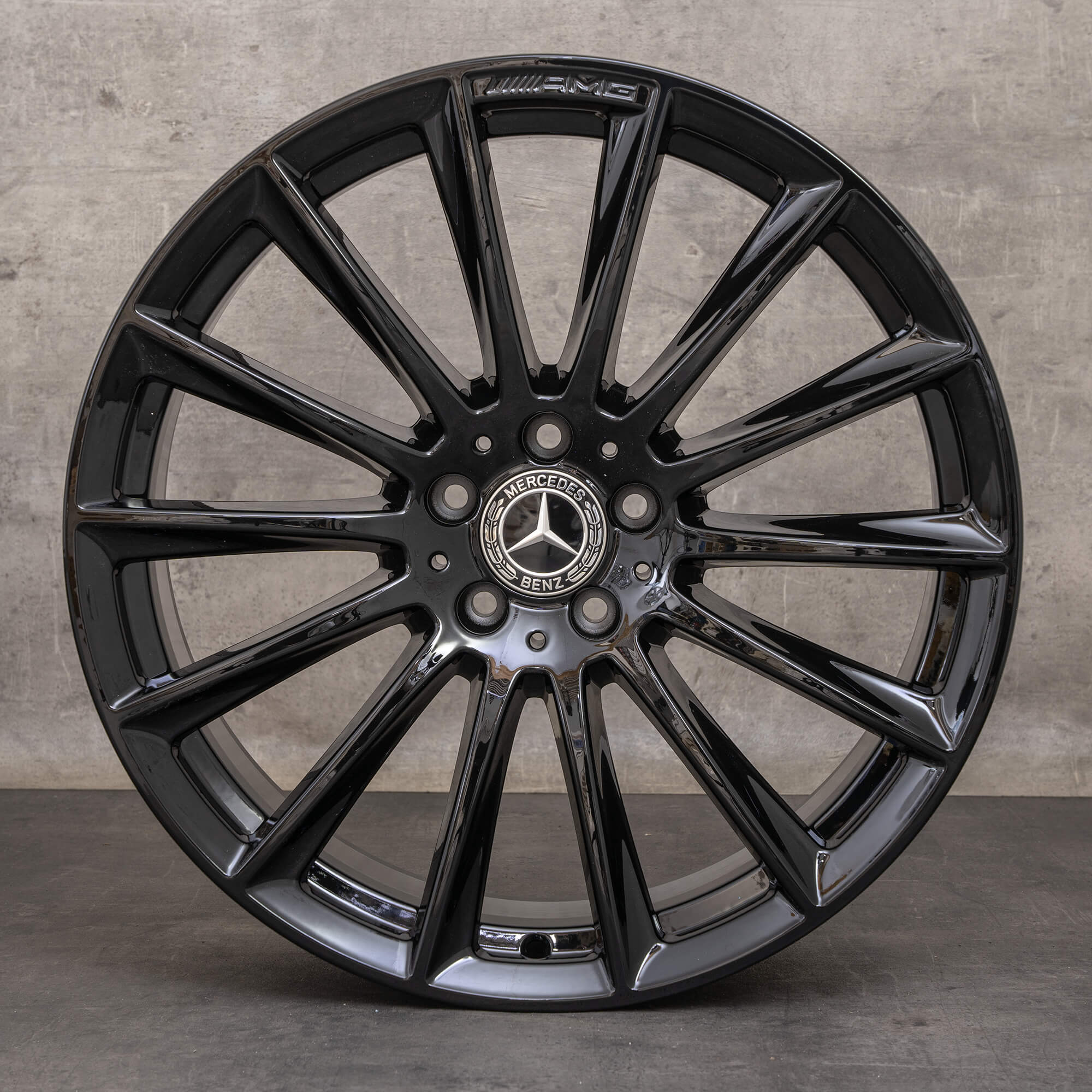 Autentico Mercedes Benz Classe S AMG cerchi 20 pollici W223 V223 X223 A2234011500 A2234011600 nero lucido
