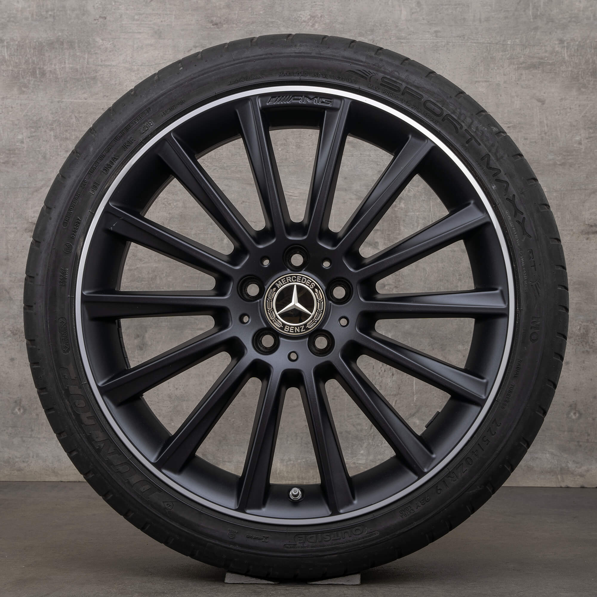 AMG Mercedes Benz C Klasse C43 C450 W205 vinterhjul 19 tommer fælge vinterdæk