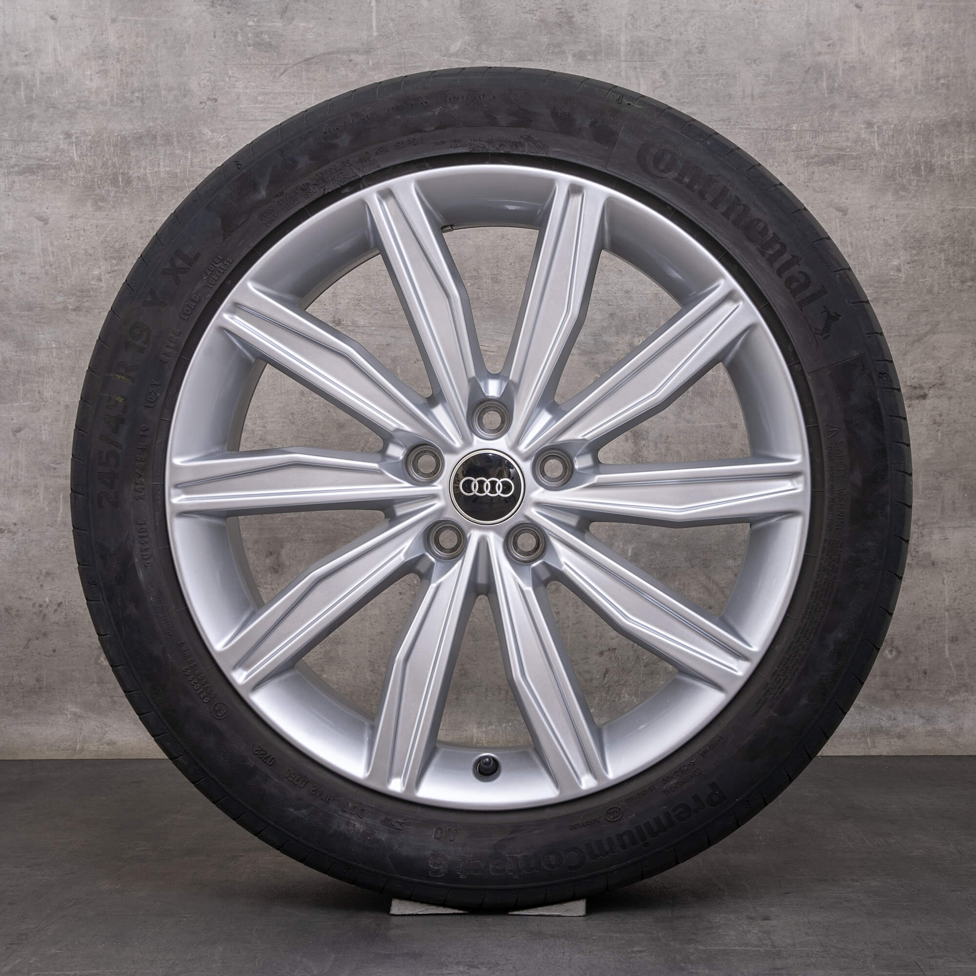 OEM Audi A6 S6 rims 19 inch 4K C8 summer wheels 4K0601025G dynamic silver